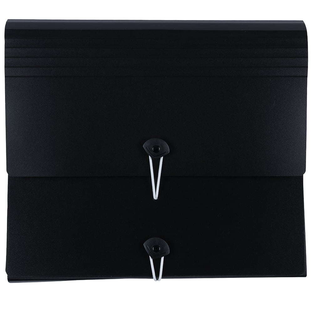 JAM Paper Black Portfolio with Elastic Closure