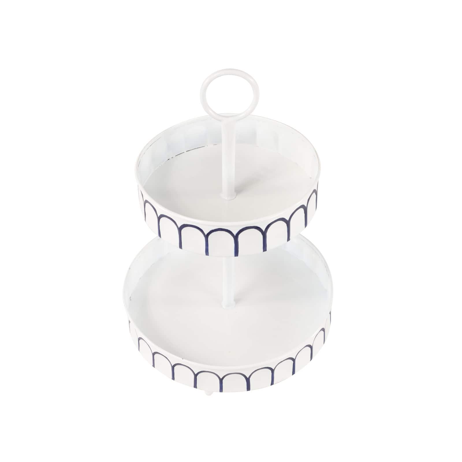 White Iron Farmhouse Tier Tray Cupcake Stand