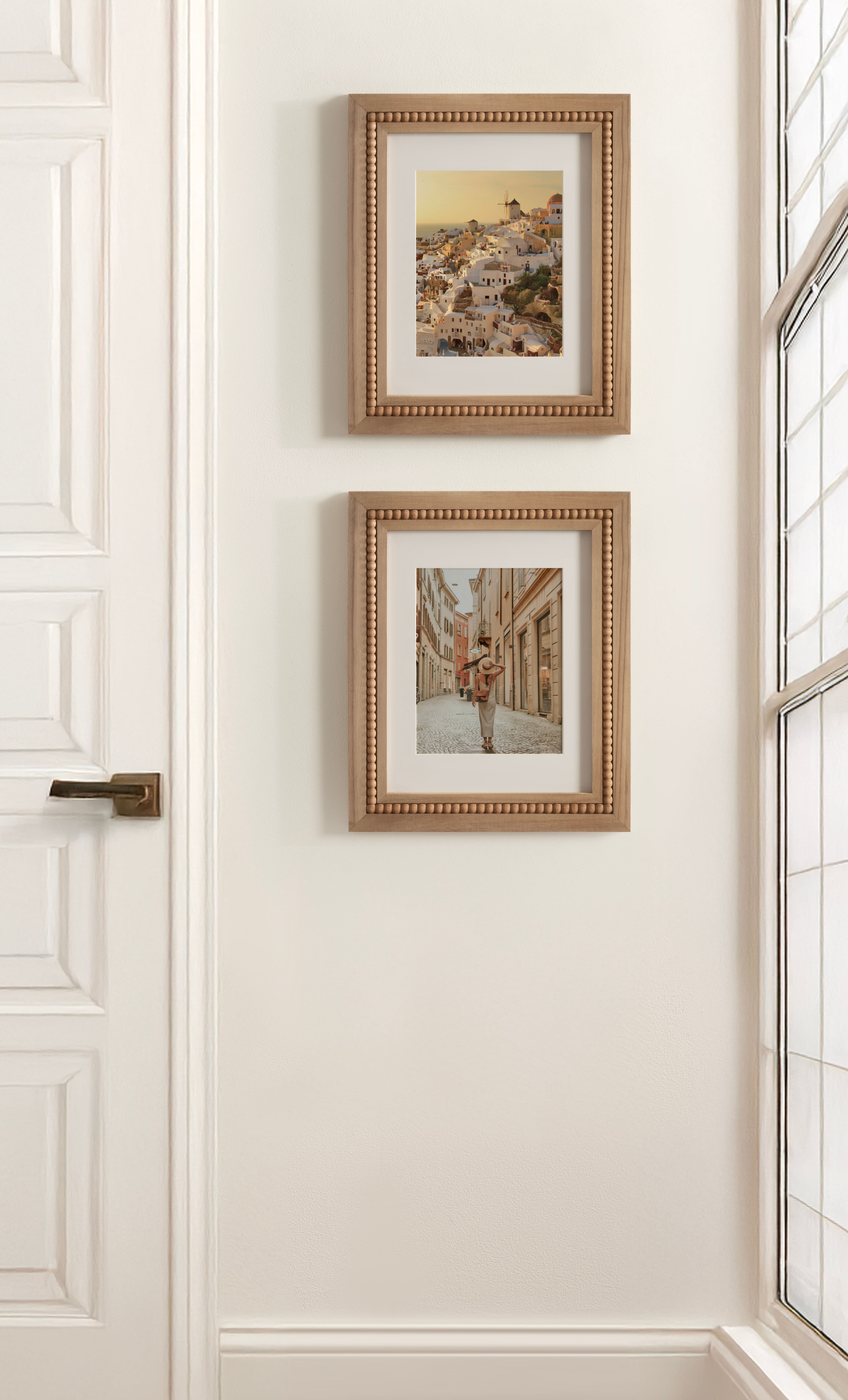 Kate and Laurel 11" x 14" Natural Brown Sorell Photo Frames with 8" x 10" Mat, 2ct.