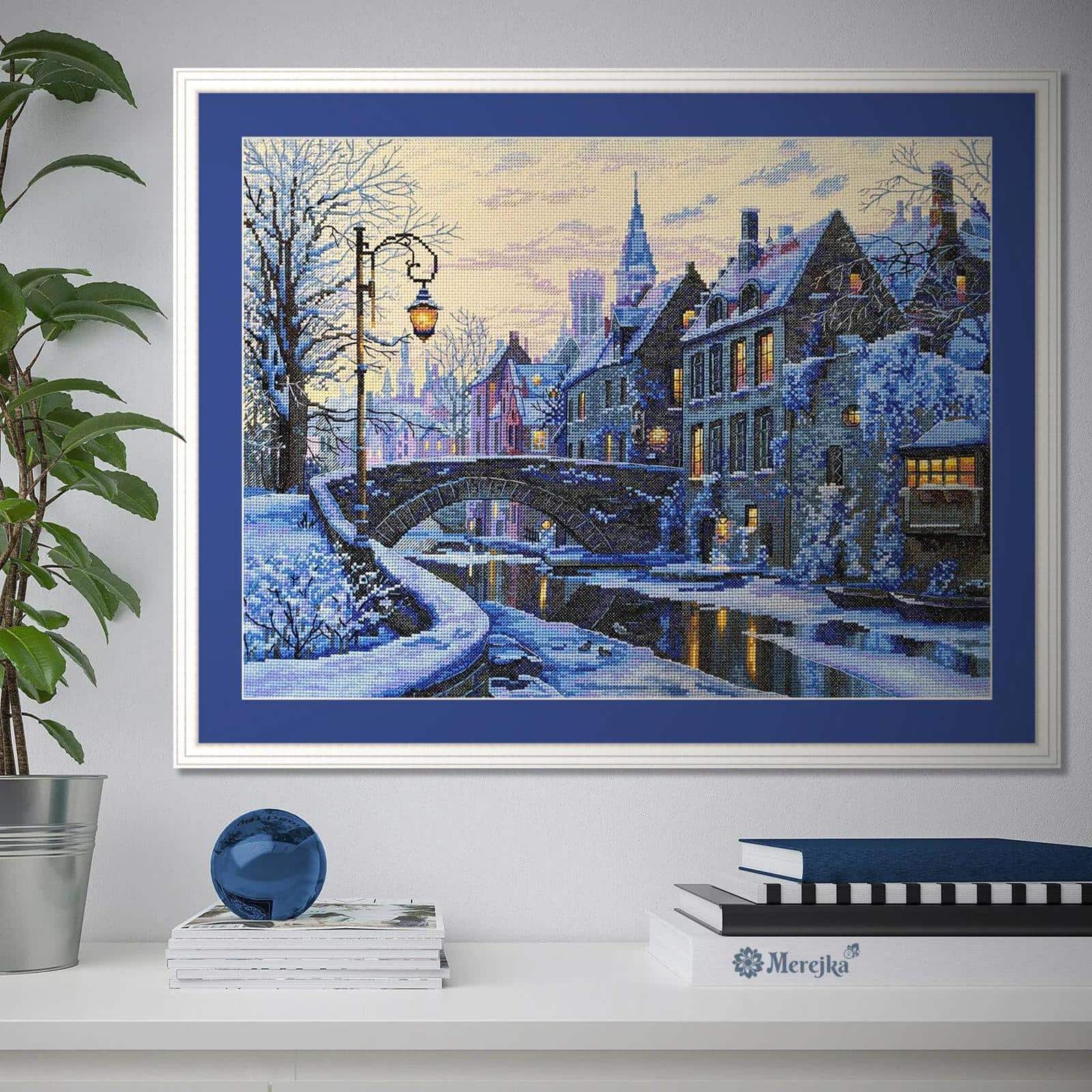 Merejka Winter Evening Counted Cross Stitch Kit