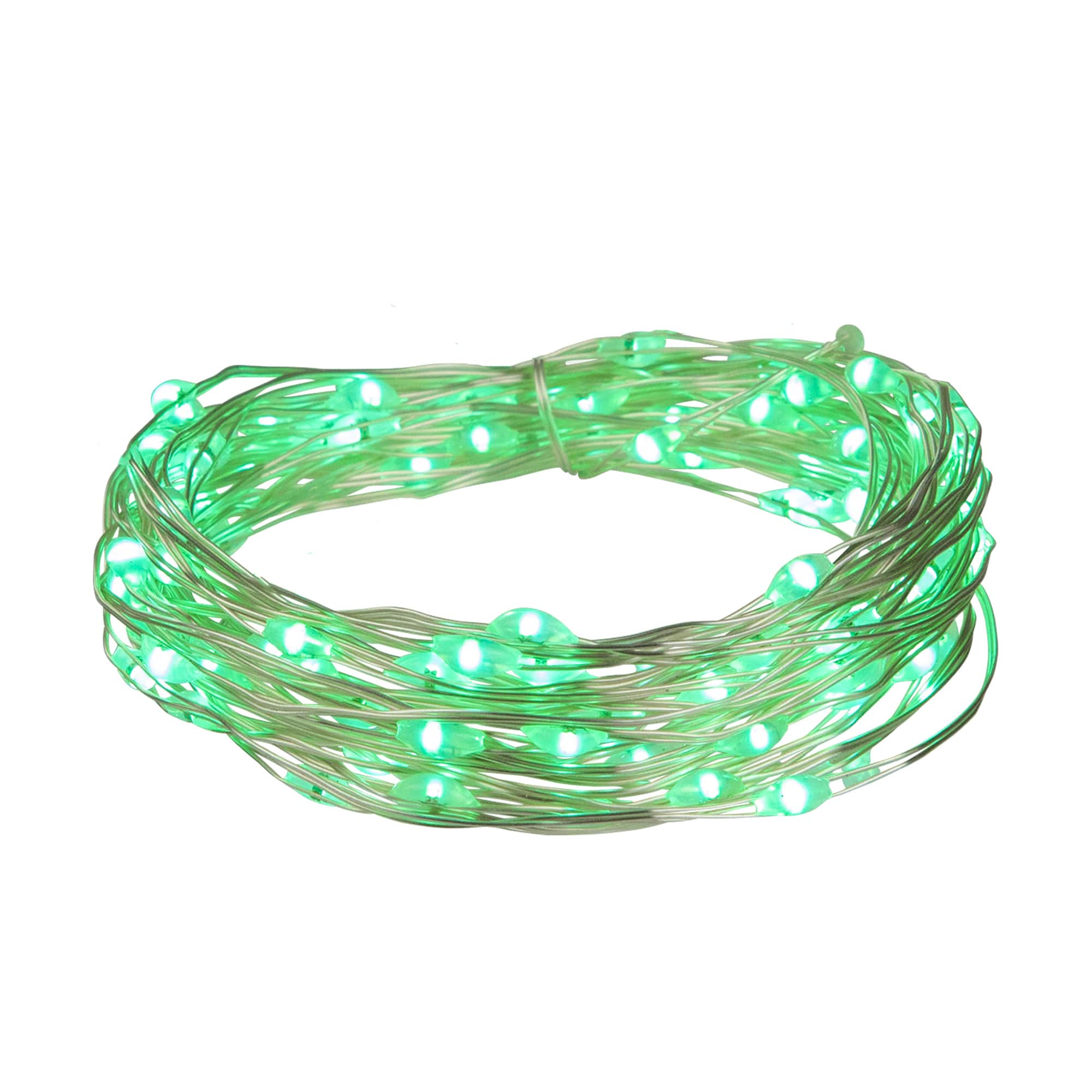 100ct Micro Fairy Christmas Lights - 16ft - Green LED - Copper Wire