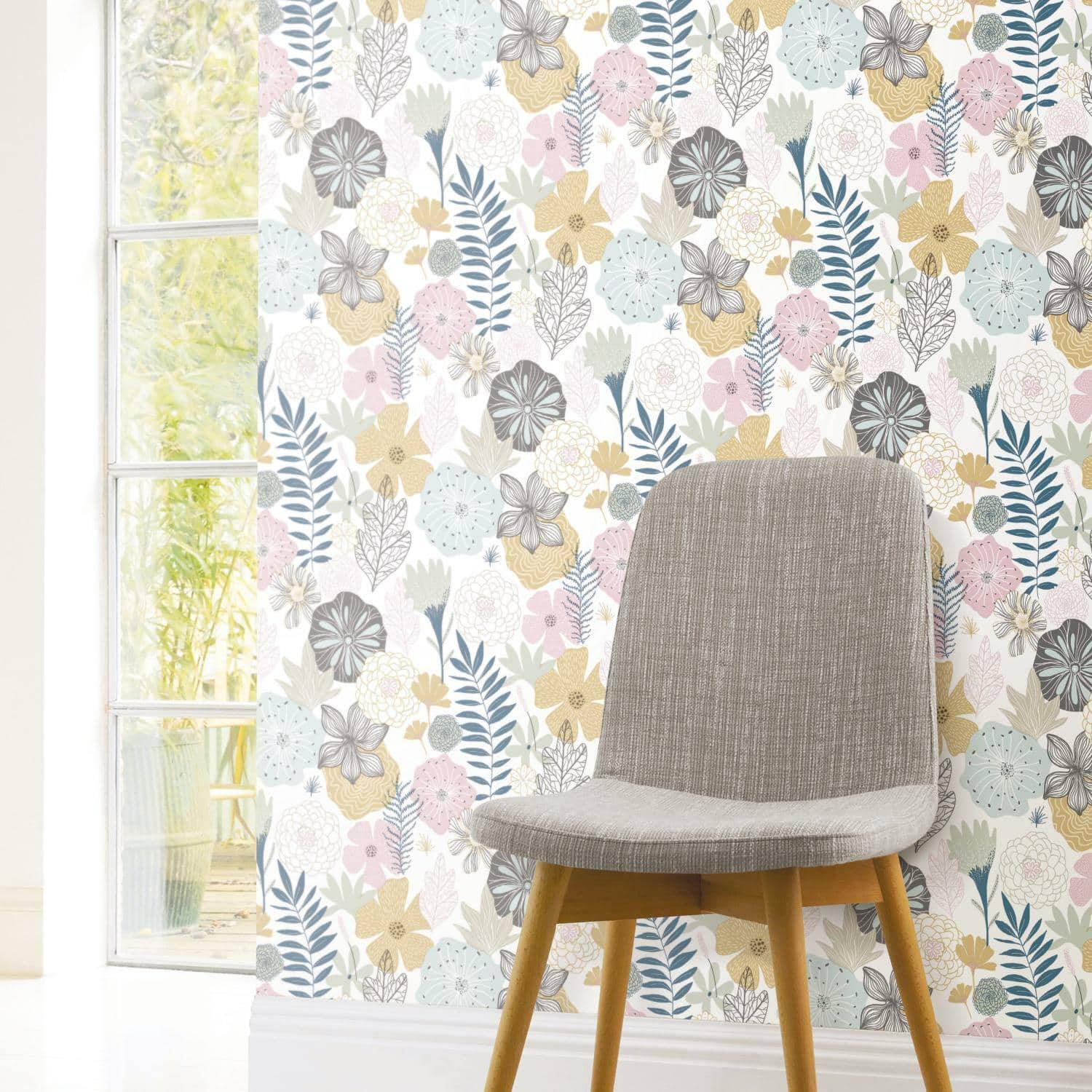 RoomMates Perennial Blooms Peel & Stick Wallpaper