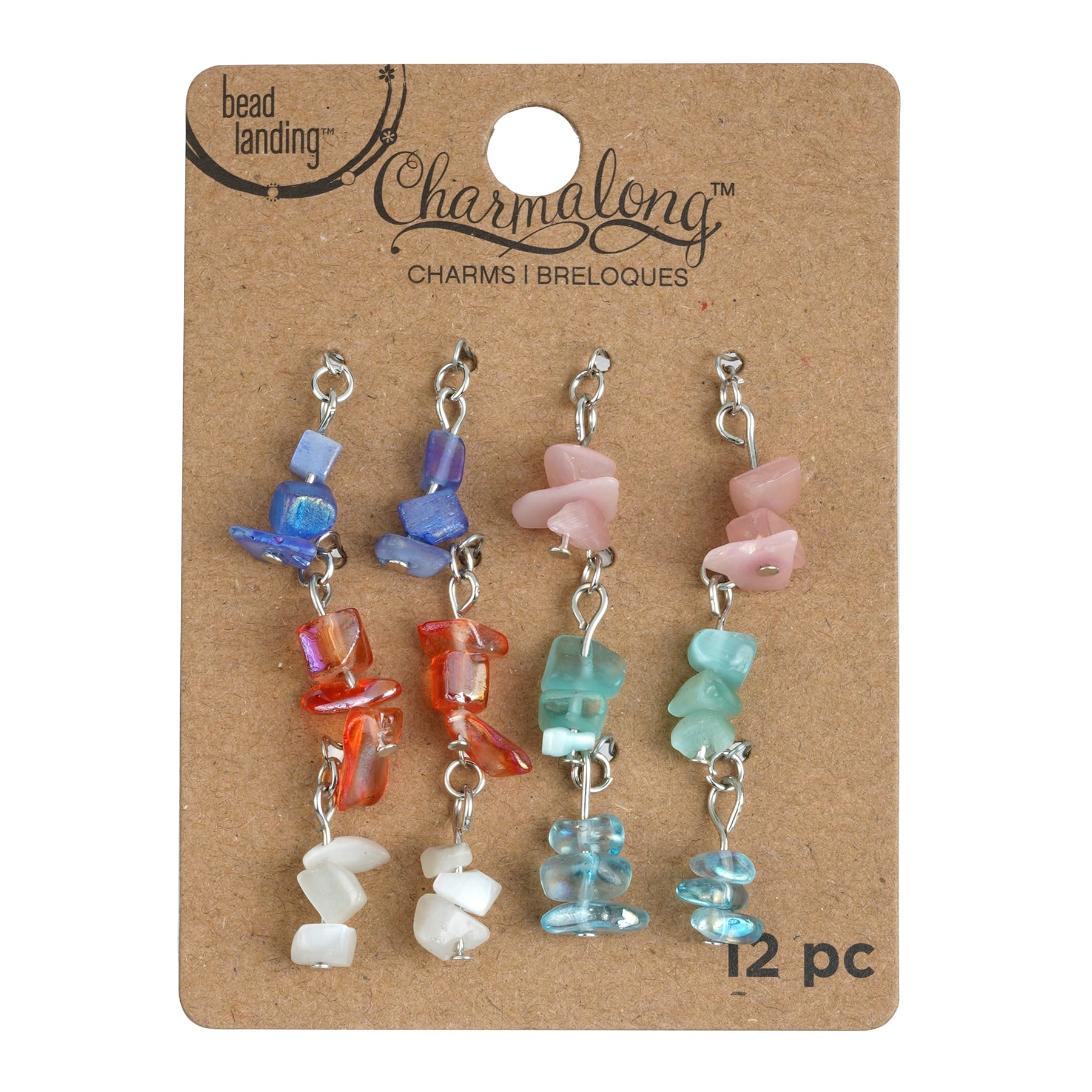 12 Packs: 12 ct. (144 total) Charmalong™ Stone Charms by Bead Landing™