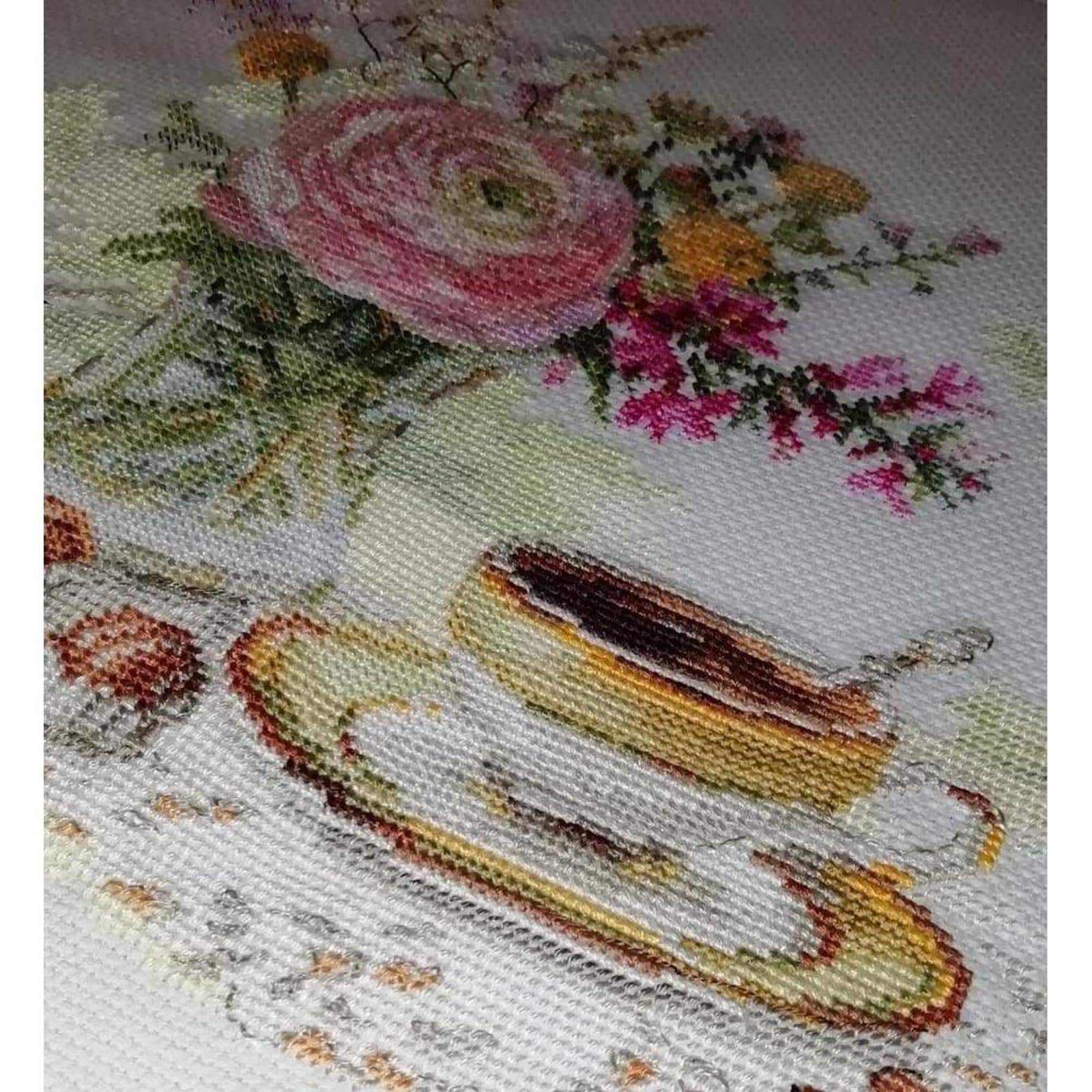 Alisa Morning Coffee Cross Stitch Kit