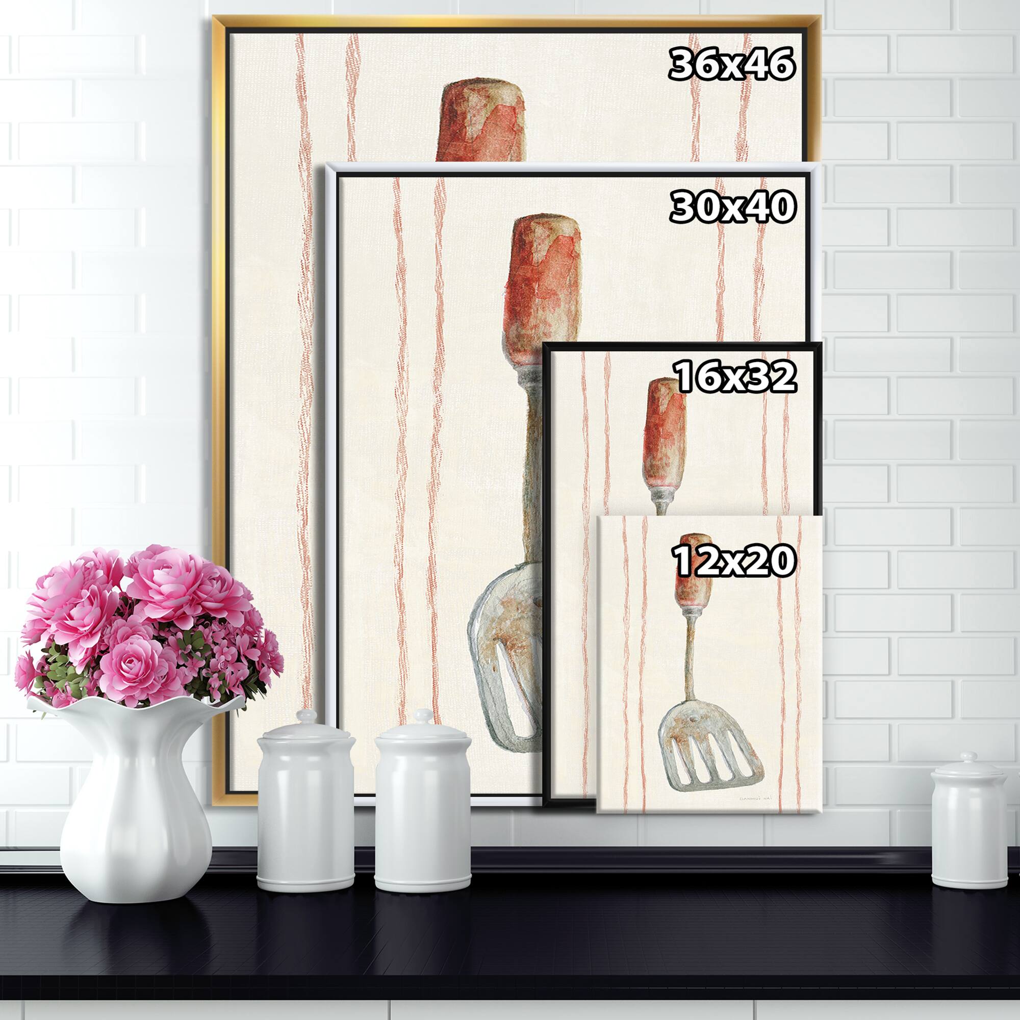 Designart - Farm Kitchen I - Kitchen Canvas in Gold Frame