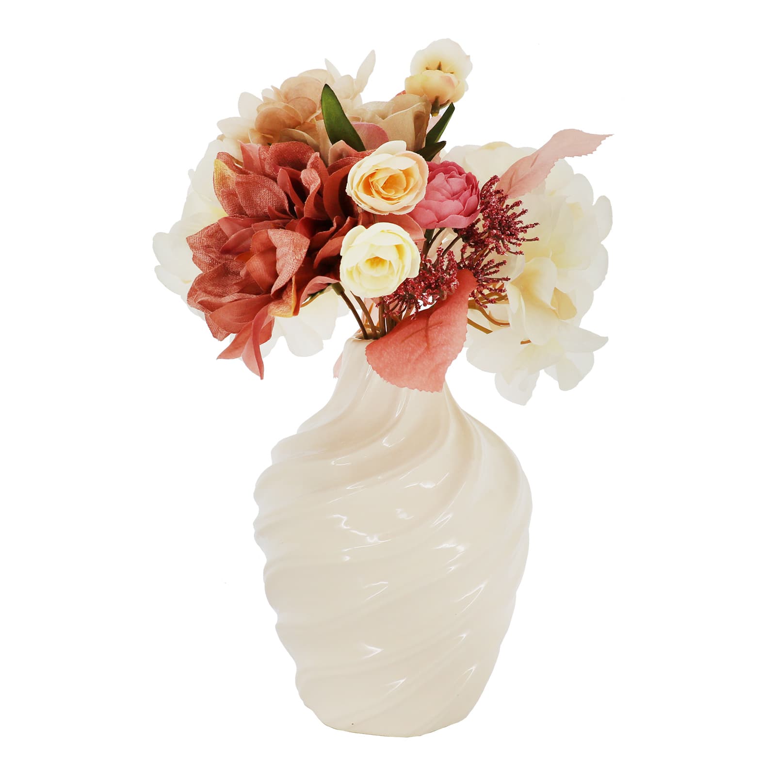 14" Pink Rose & Hydrangea Vase Tabletop Décor by Ashland®
