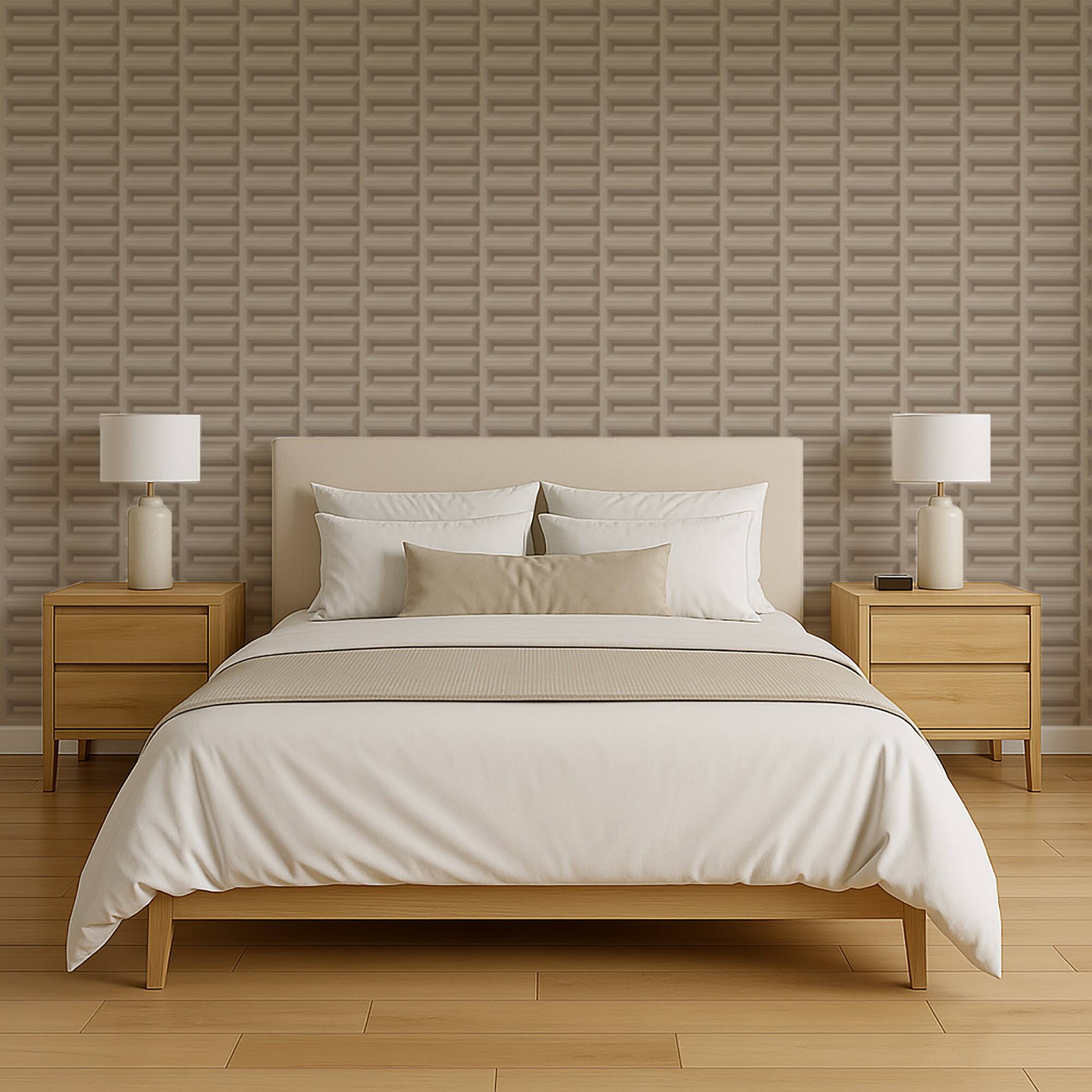 Designs Direct Embroidered Grecian Key Wallpaper