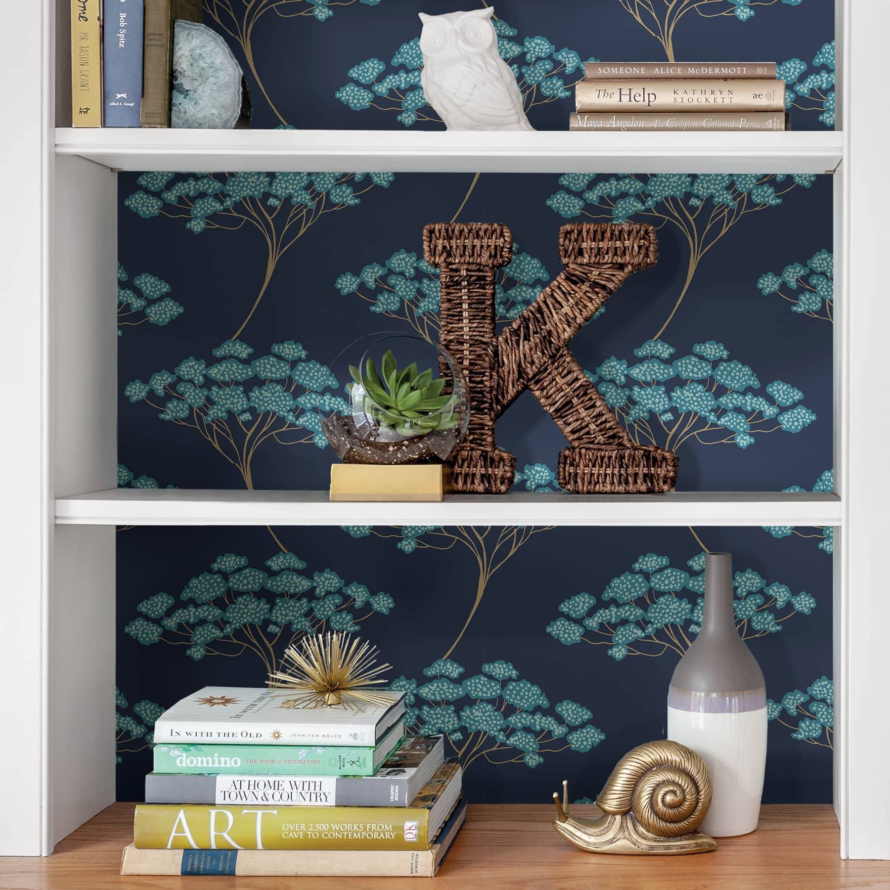 NuWallpaper Blue Ficus Peel & Stick Wallpaper