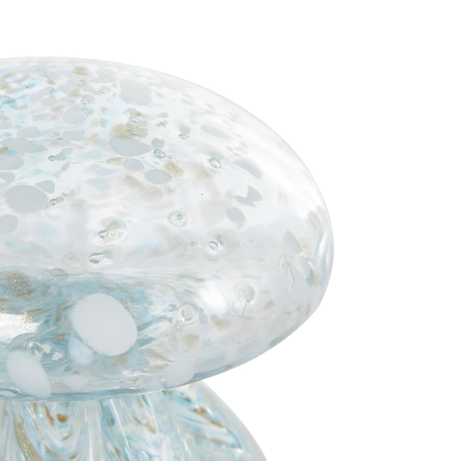 Blue Jellyfish Textured Glass Sculpture Set