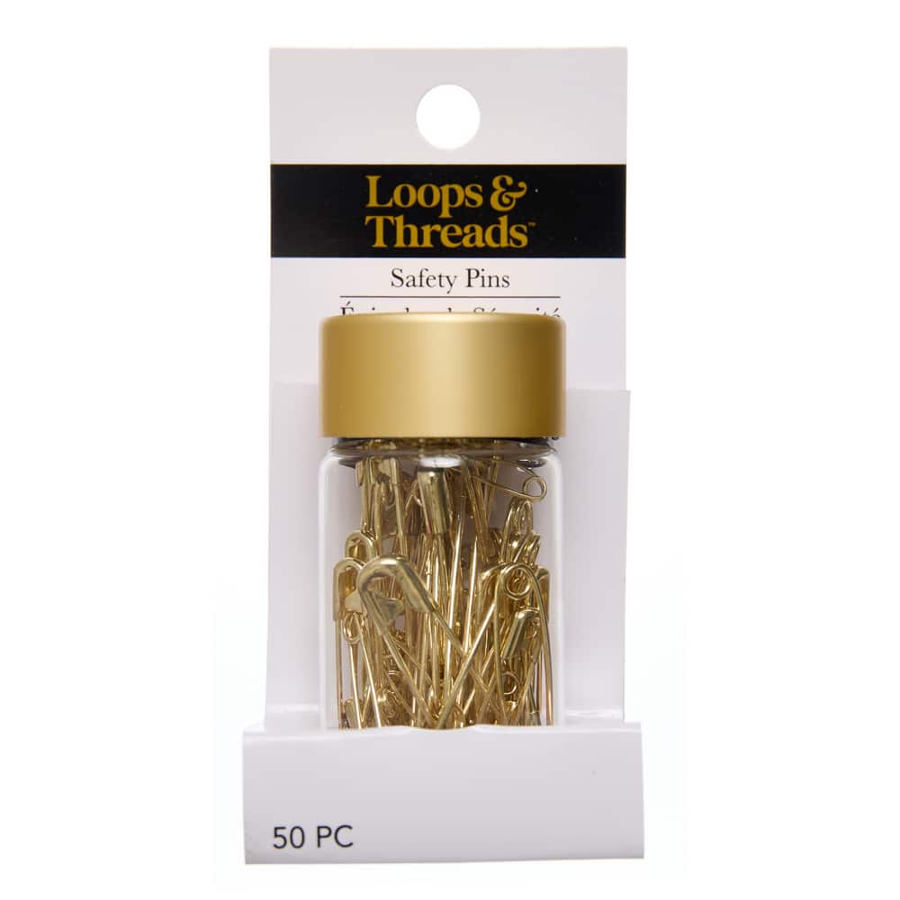 Mixed Gold Safety Pins, 50ct. by Loops & Threads®