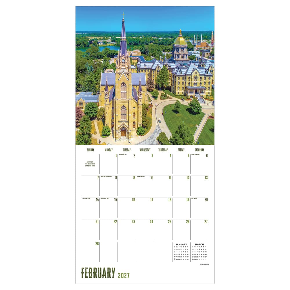 2027 Indiana Wall Calendar