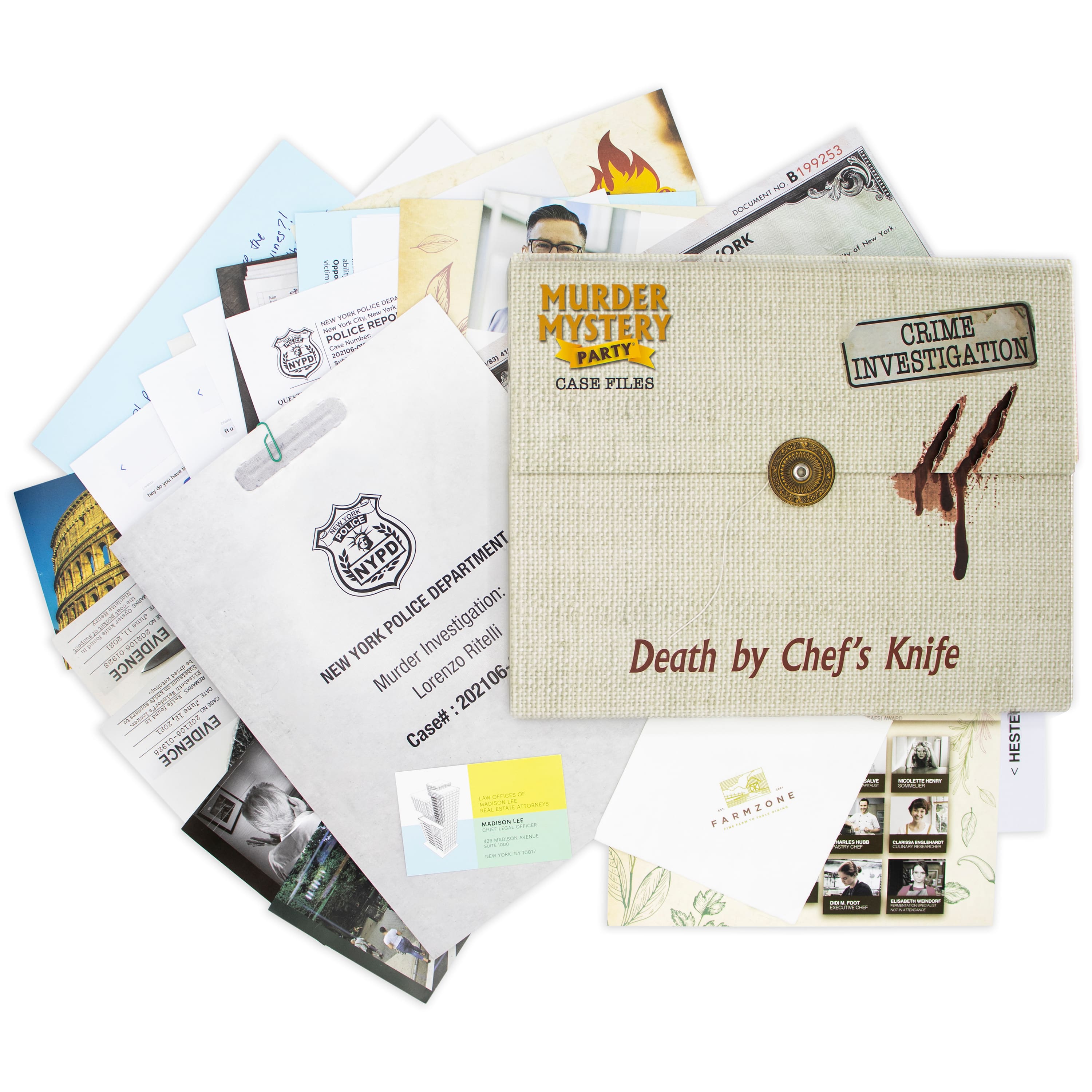 Murder Mystery Party® Case Files: Death by Chef's Knife