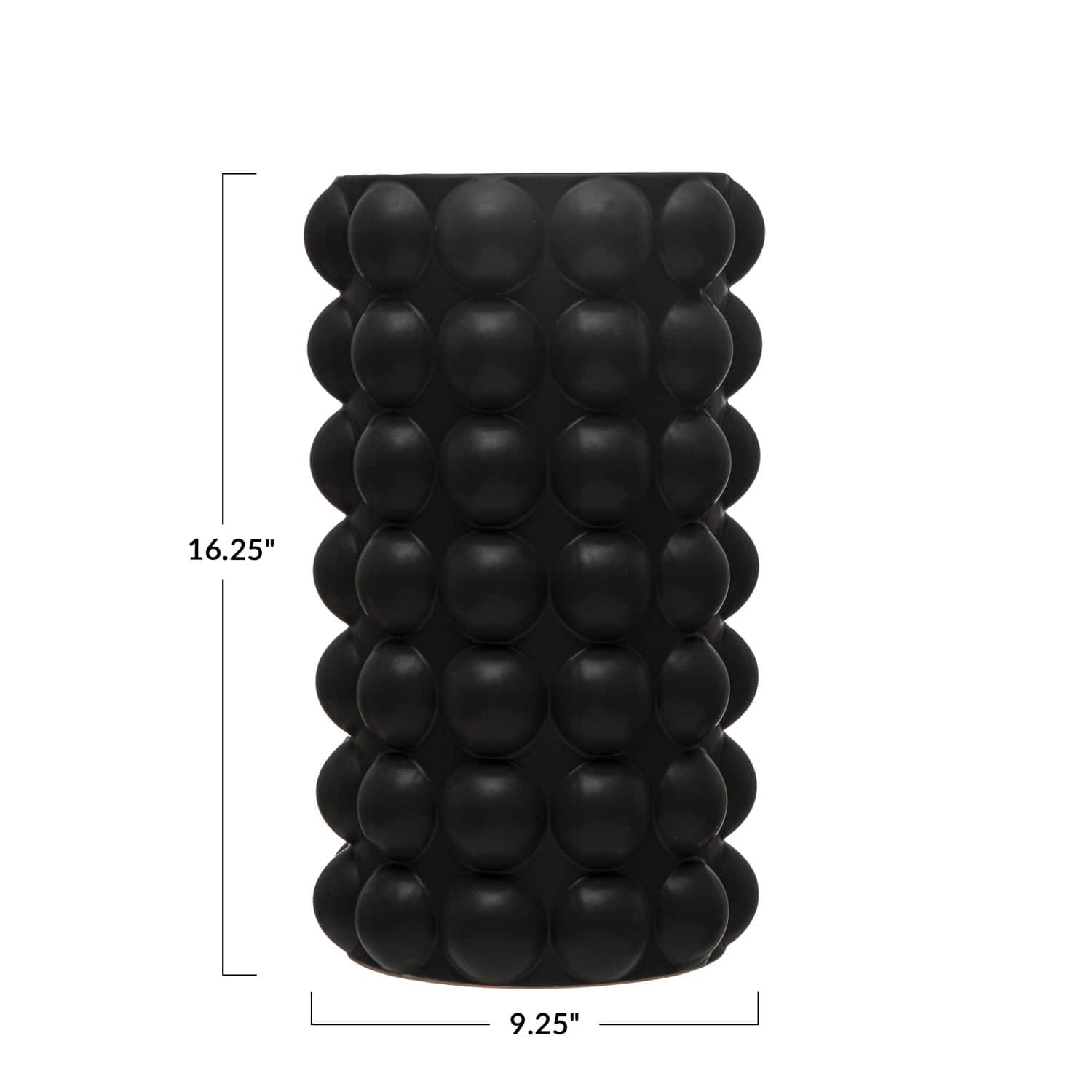 Hello Honey® Black Modern Stoneware Raised Dot Vase
