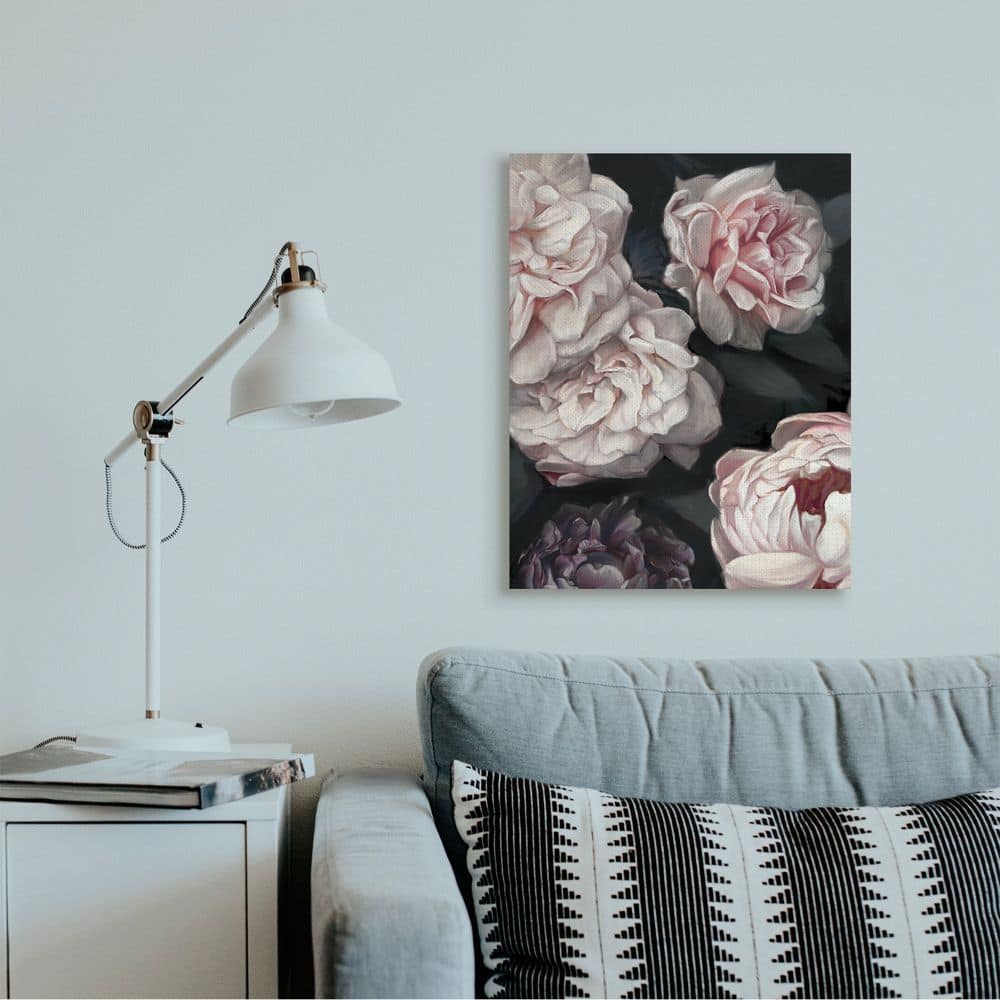 Stupell Industries Clustered Pink and White Florals Elegant Flowers Canvas Wall Art