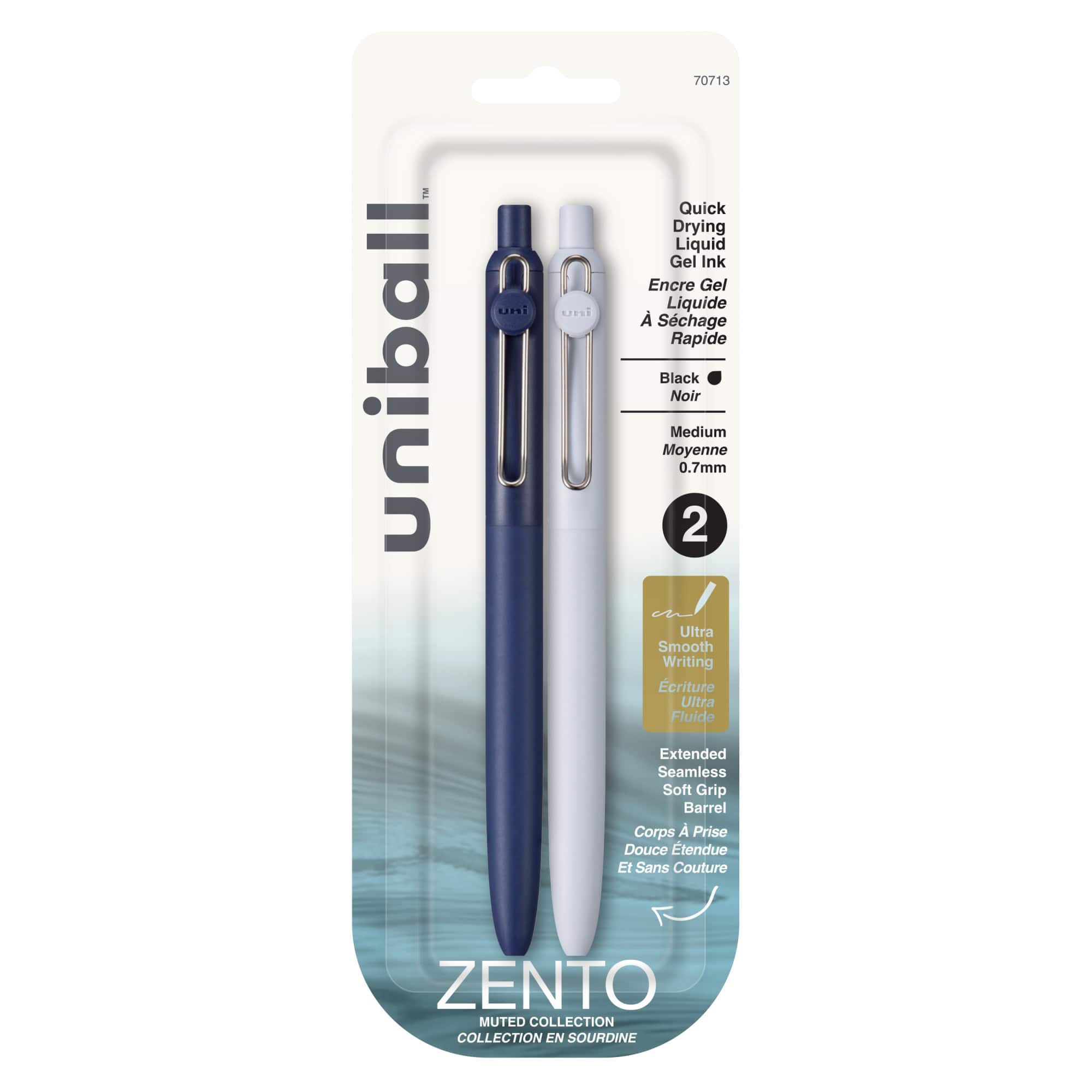 uniball™ Zento 0.7mm Liquid Gel Ink Muted Collection Retractable Pen Set