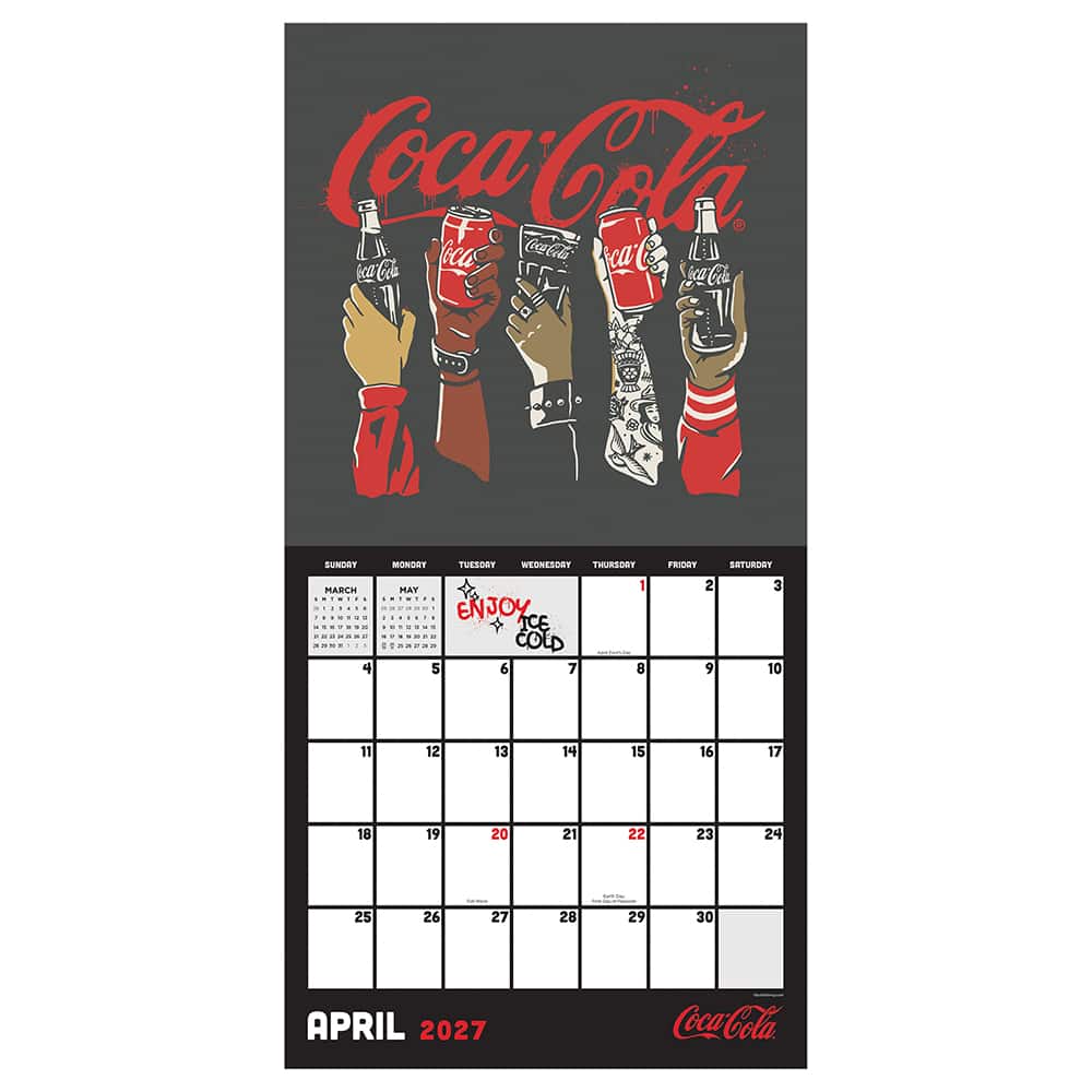 2027 Coca-Cola Red Mixtape Wall Calendar