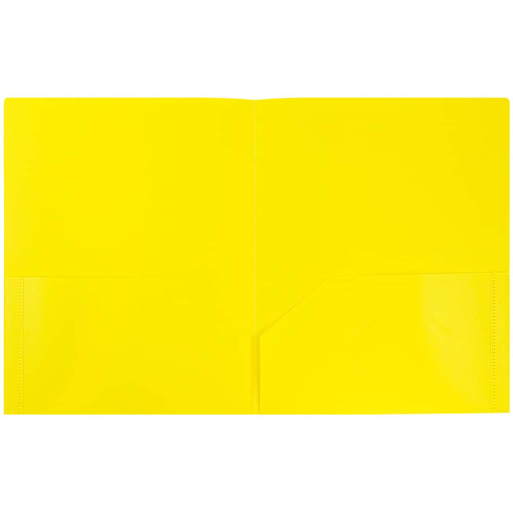 JAM Paper 9.5" x 11.5" Plastic 2 Pocket School POP Folders