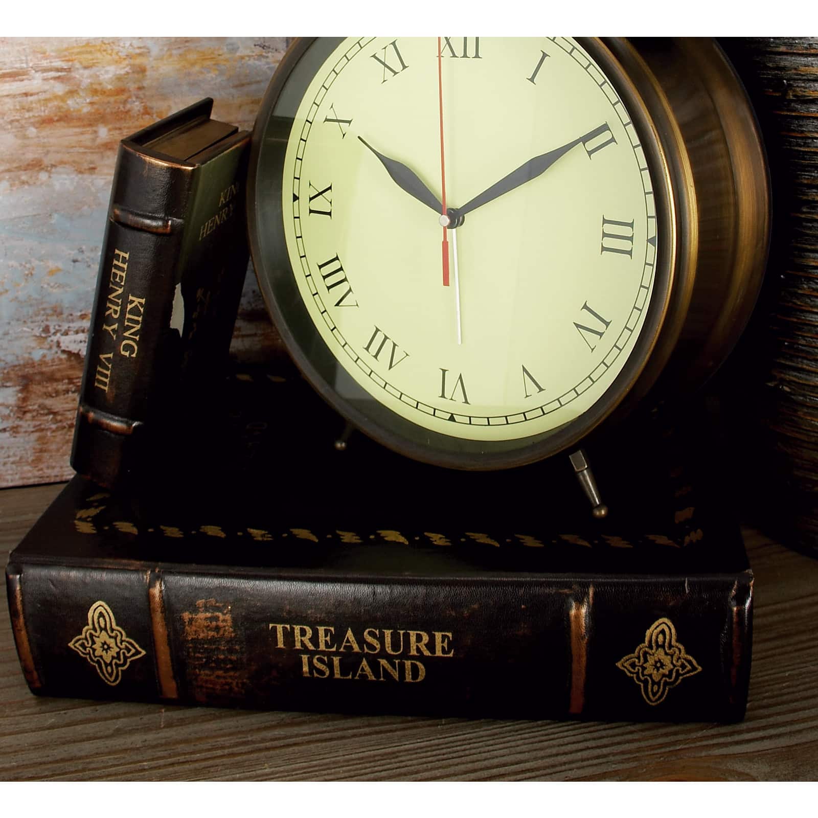 Brown Wooden Traditional Book Box Set