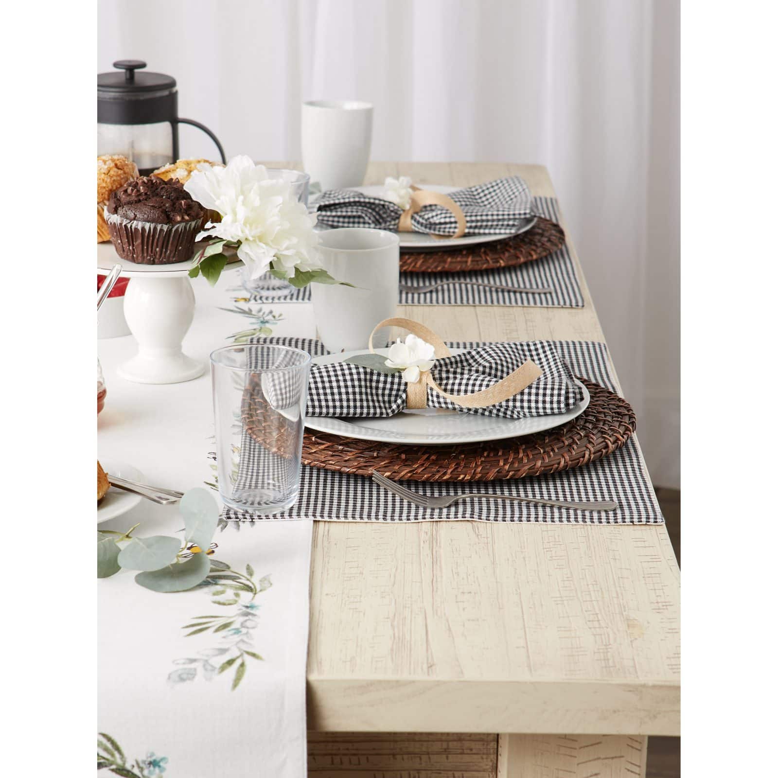 DII® Bee Kind Reversible Embellished Placemats, 6ct. 