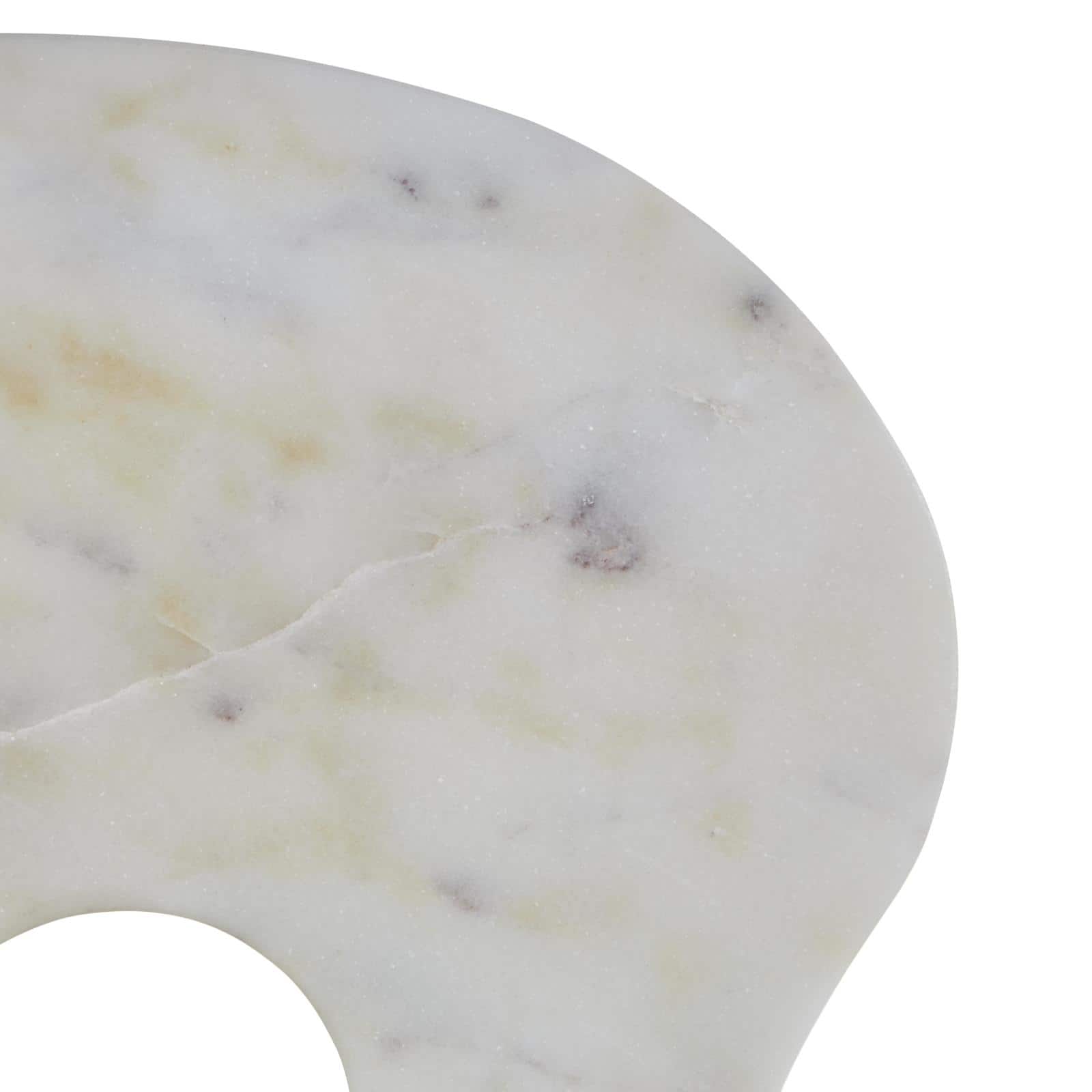 White & Gray Rounded Abstract Marble Elephant Sculpture Set
