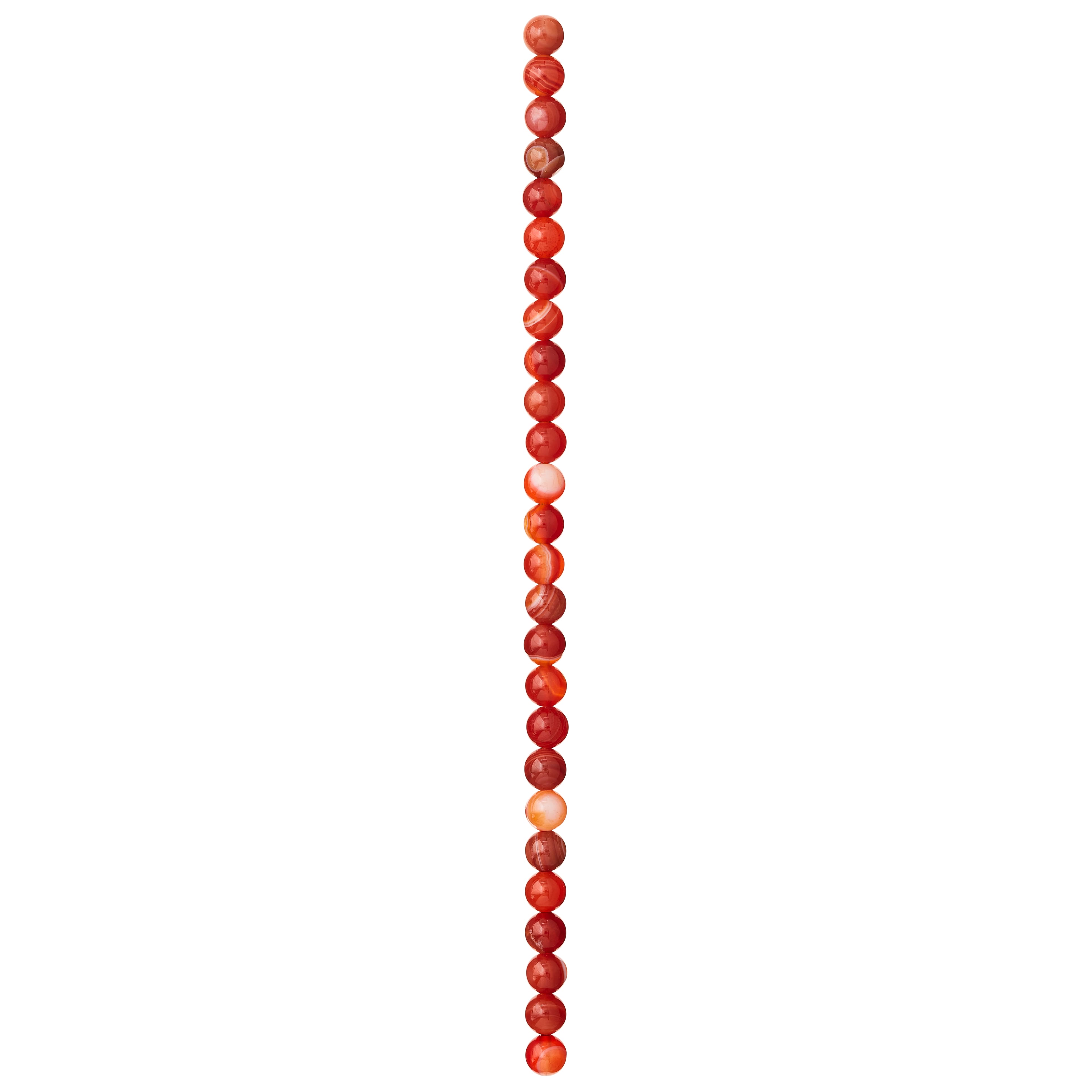 12 Pack:  Amber Banded Agate Round Beads, 6mm by Bead Landing™