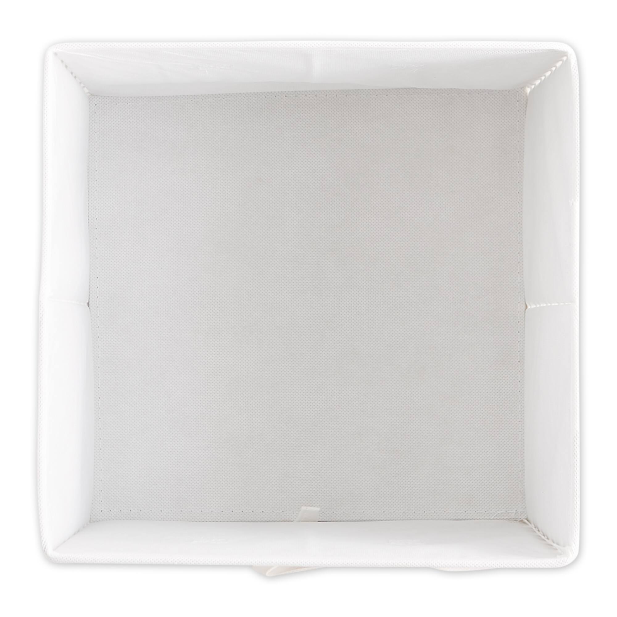 DII® 11" Gray Chevron Square Bin Set, 2ct.