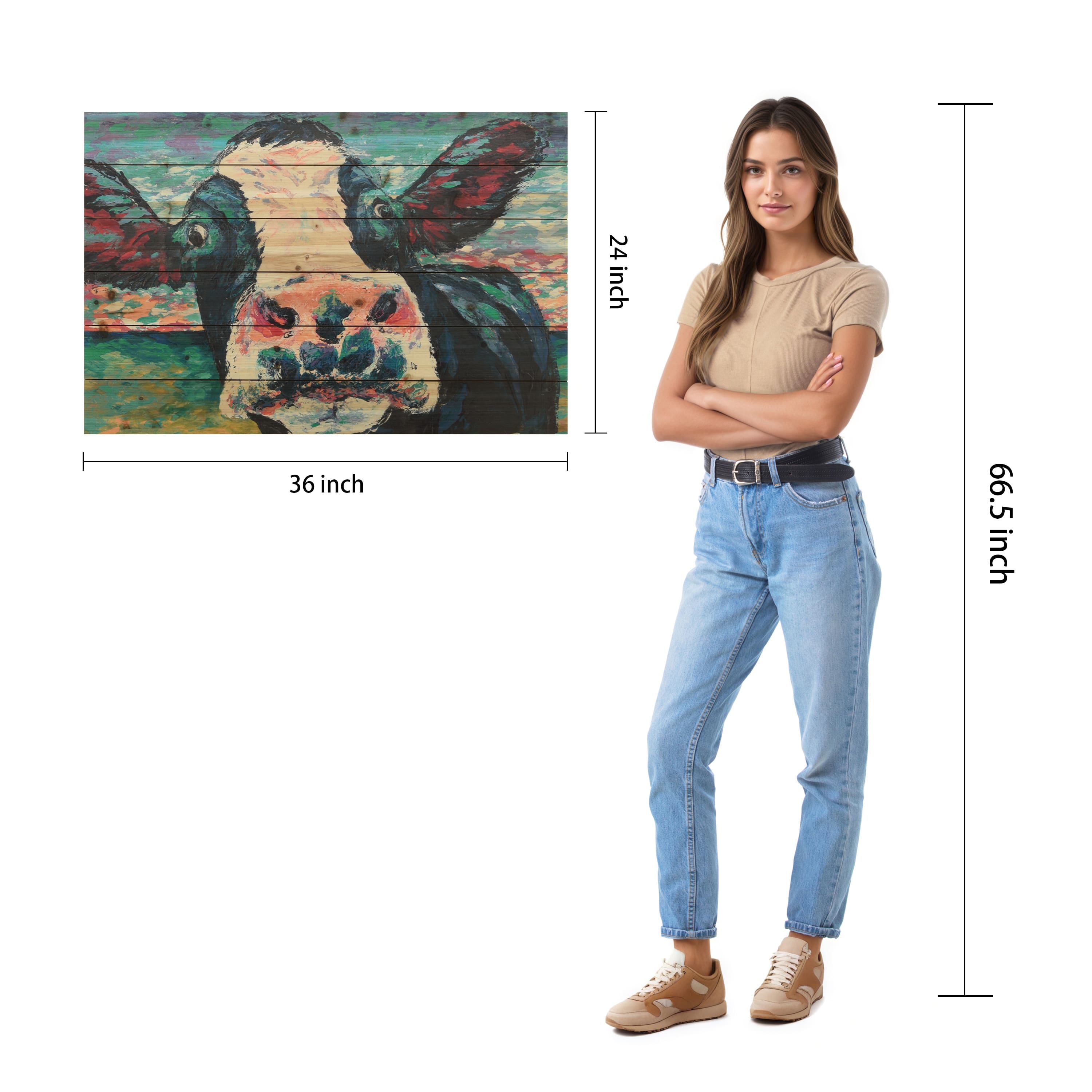 Empire Art Direct 24" x 36" Curious Cow 2 Wall Art