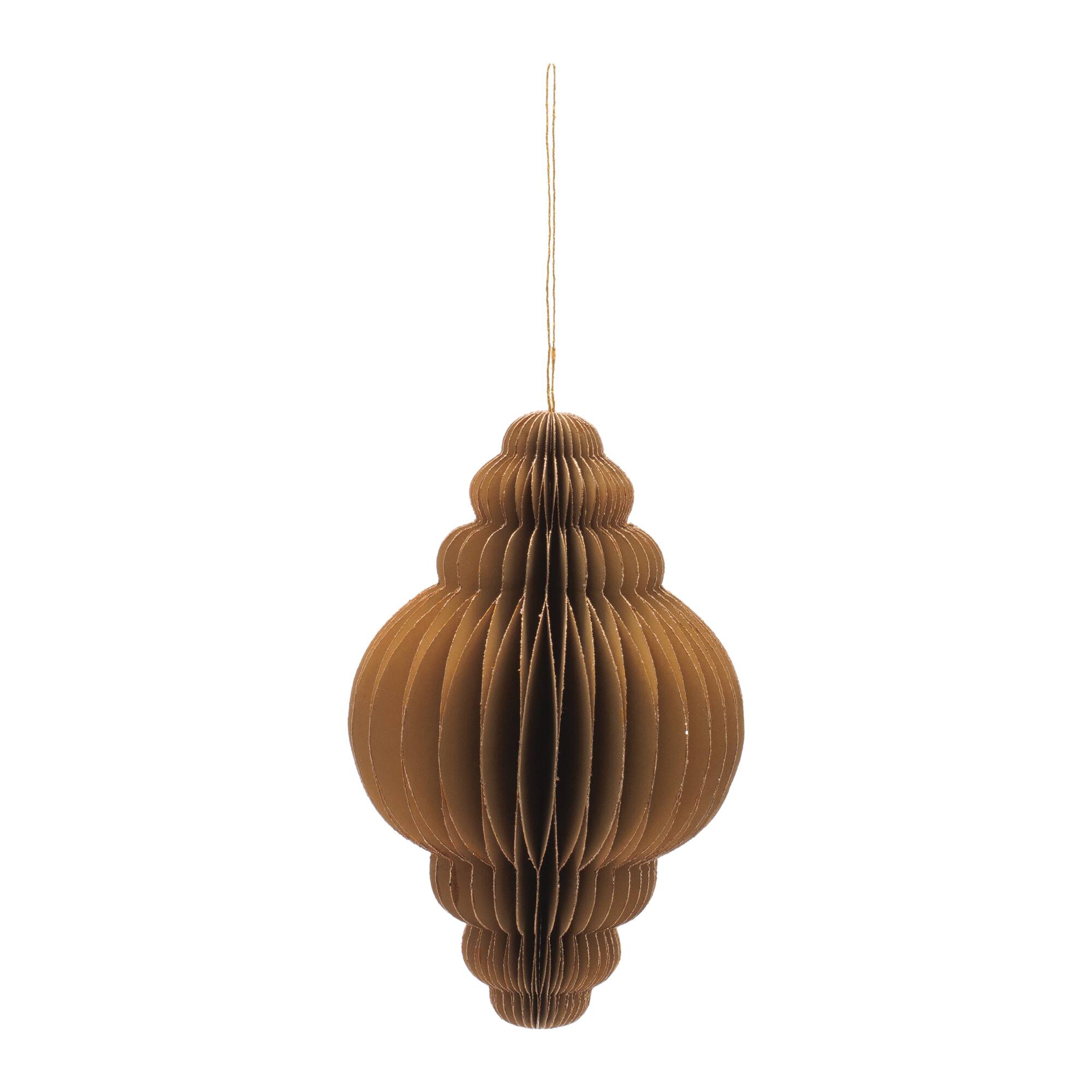 Melrose 7" Gold Paper Drop Ornaments, 6ct.