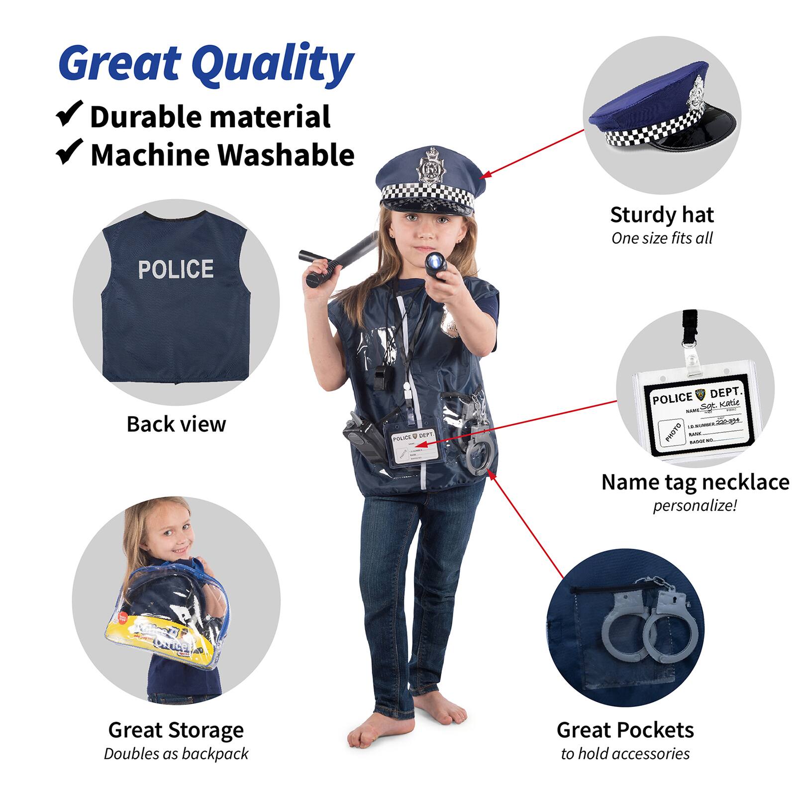 Bintiva Dress Up & Drama Play Deluxe Costume Trunk Set