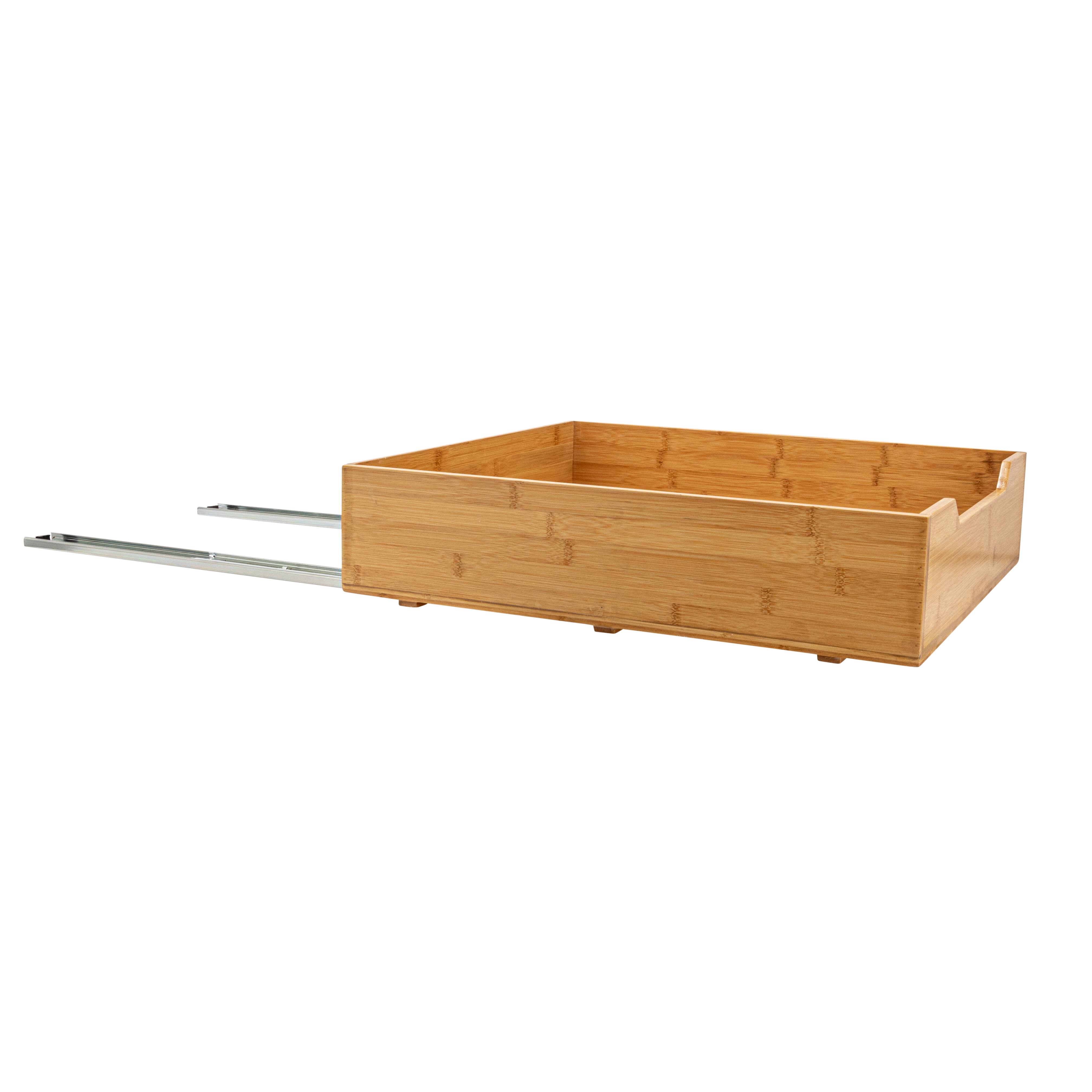 Household Essentials Glidez Bamboo & Steel Slide-Out Storage Organizer