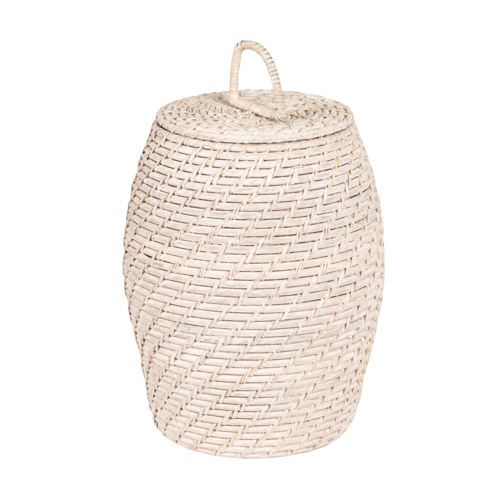 Hello Honey® Whitewashed Rattan Basket with Lids Set