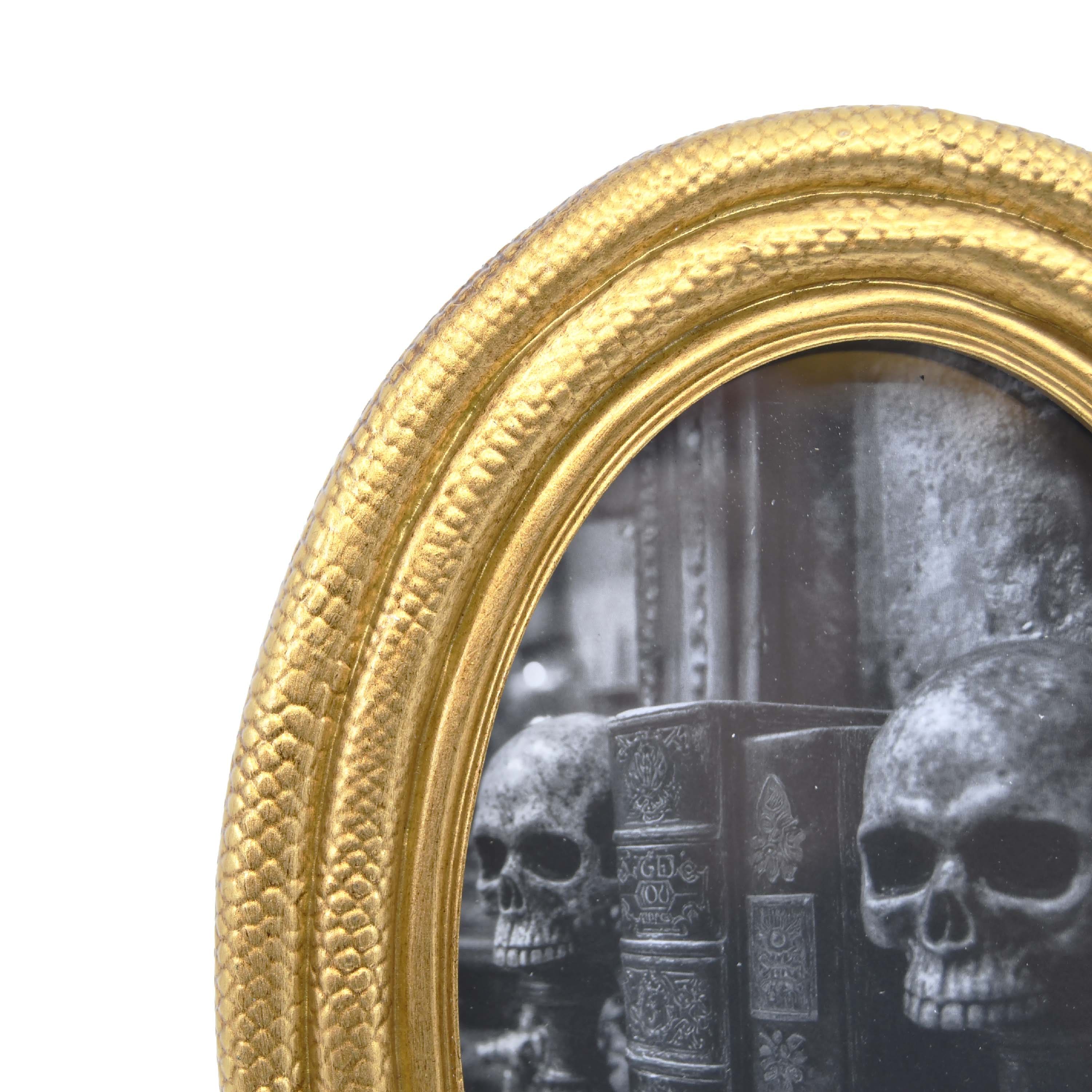 4" x 6" Gold Snake Print Oval Tabletop Frame by Ashland®