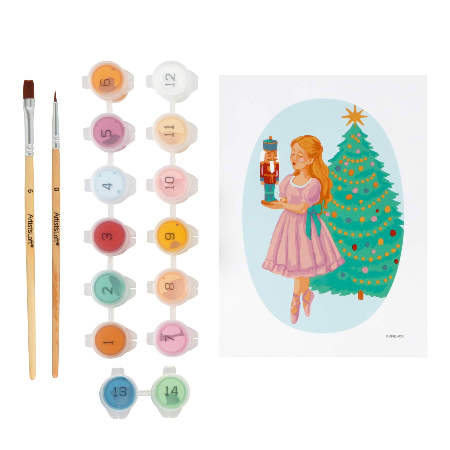 Christmas Ballet Paint-by-Number Framed Mini Kit by Artist's Loft®