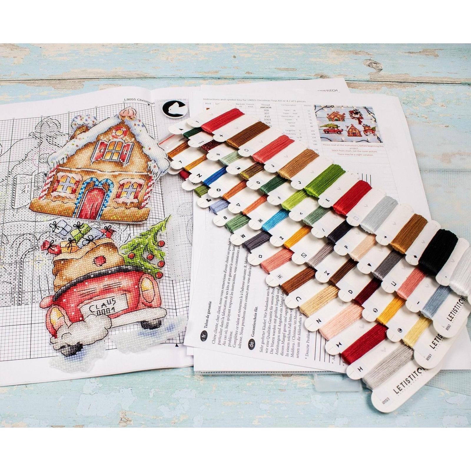 Letistitch Christmas Ornaments Counted Cross Stitch Kit