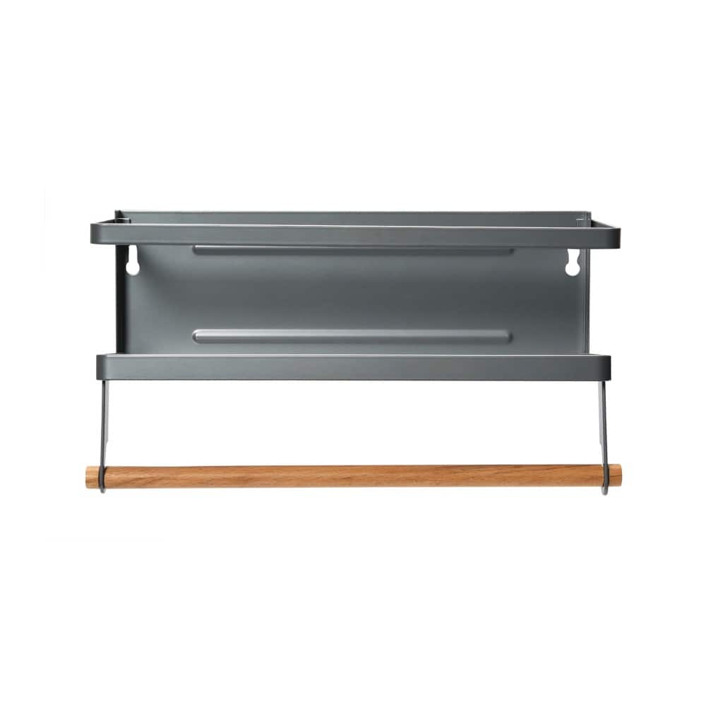 Household Essentials 12" Metal Spice Rack with Paper Towel Holder