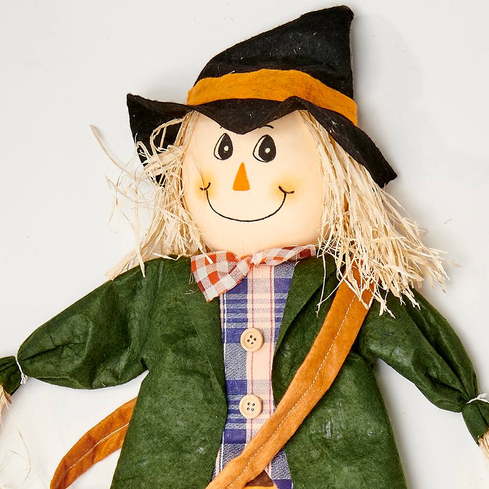 36" Boy & Girl Scarecrow on Sticks Set