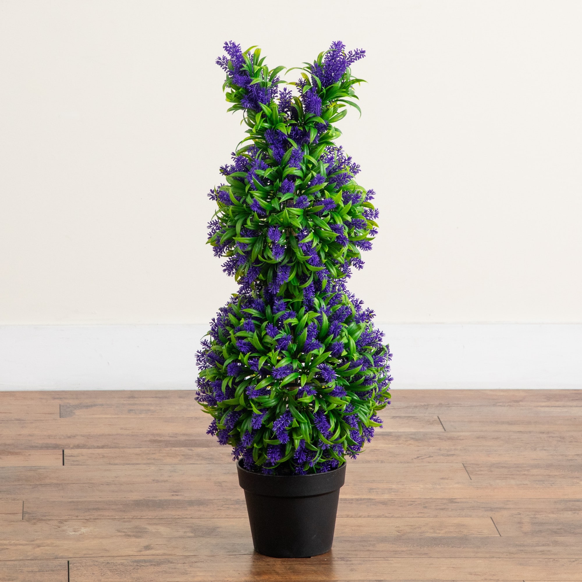 31" UV Resistant Artificial Easter Bunny Shaped Lavender Topiary (Indoor/Outdoor)