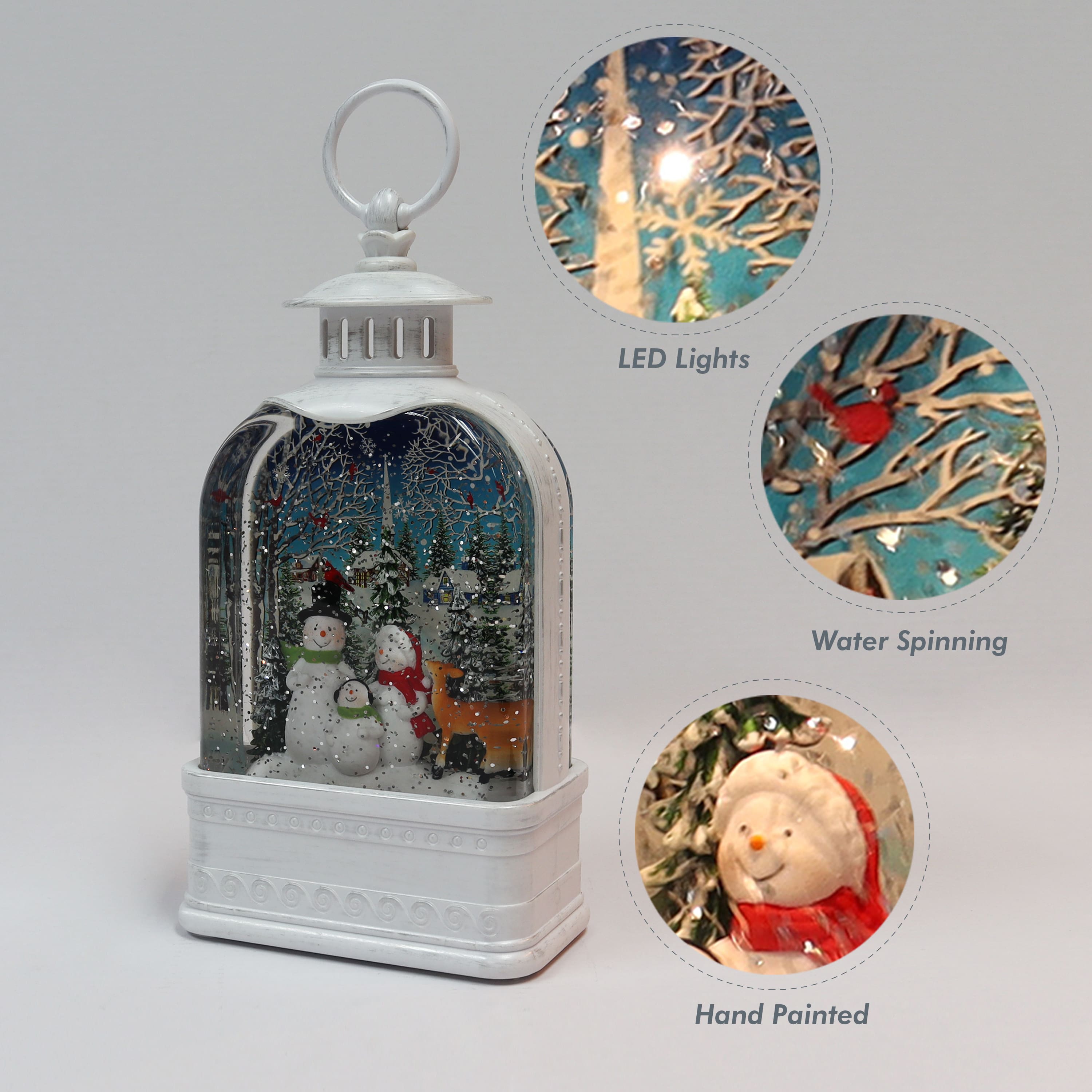 10" Water Spinning Glitter Acrylic Lantern