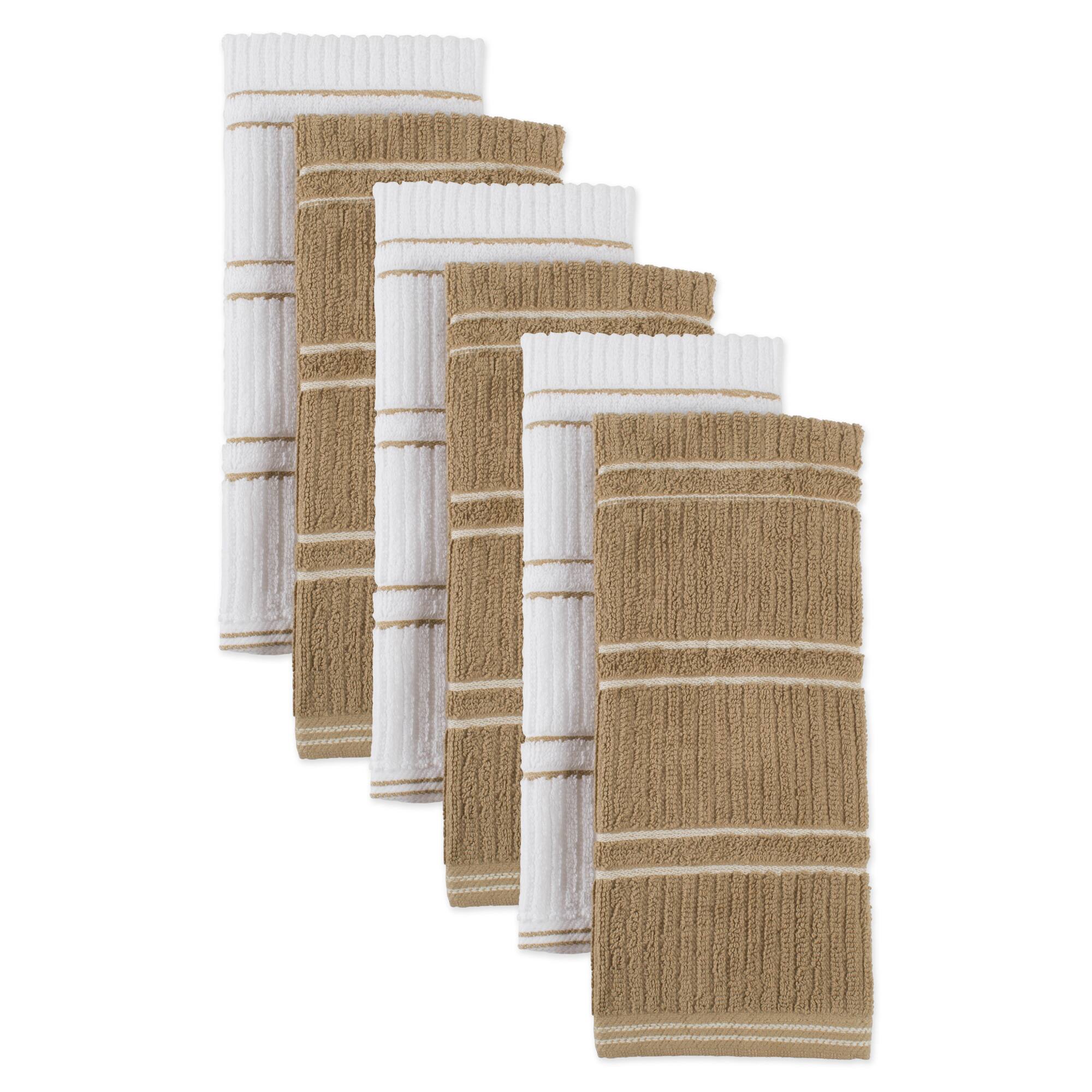 DII® Striped Ribbed Terry Dish Towels, 6ct.