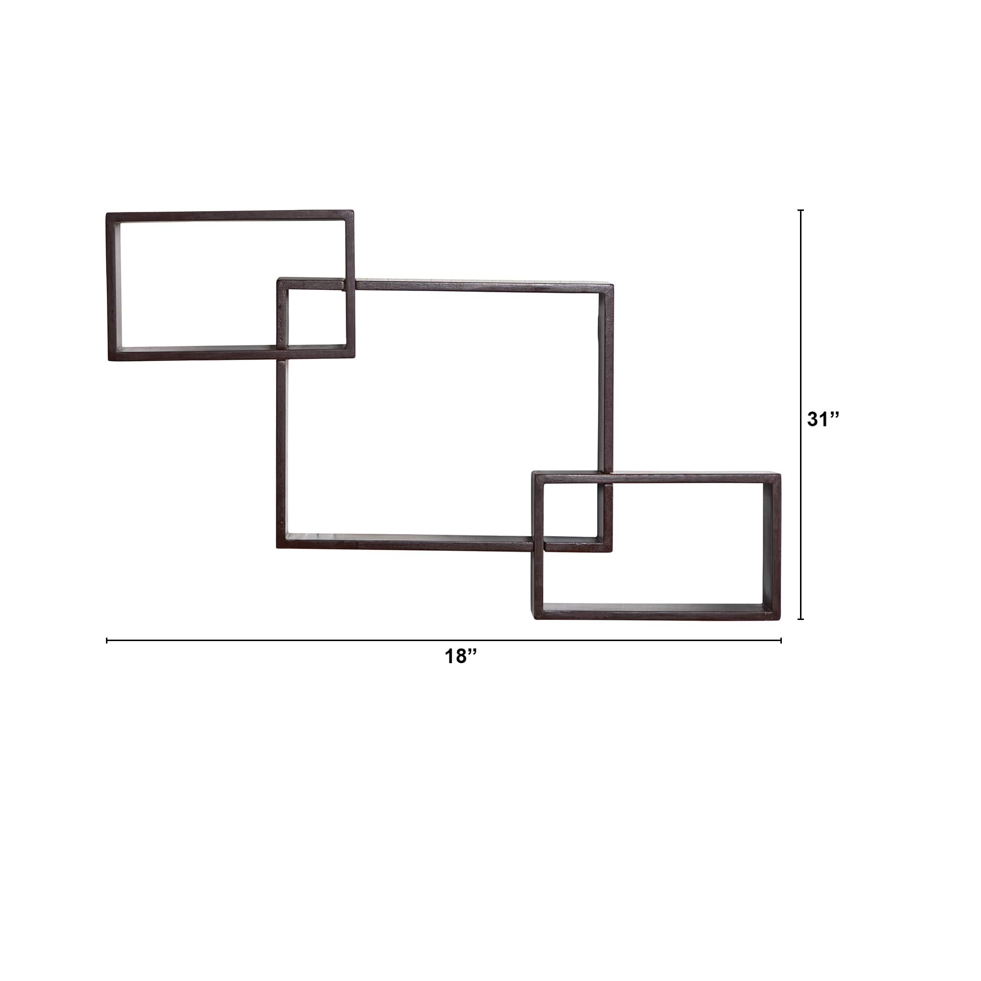 31" Floating Boxes Wall Shelves