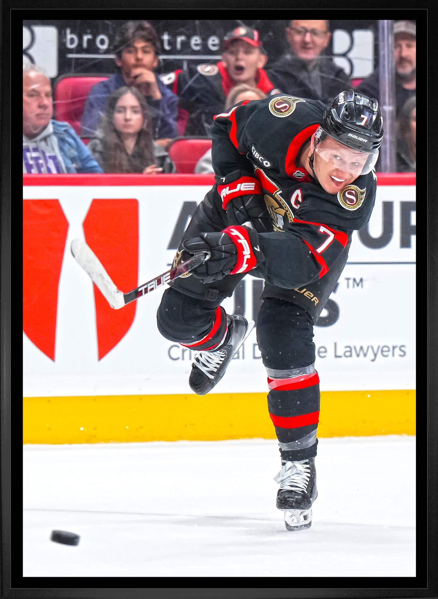 Brady Tkachuk 20" x 29" Framed Canvas Ottawa Senators 22.5" x 31.5"