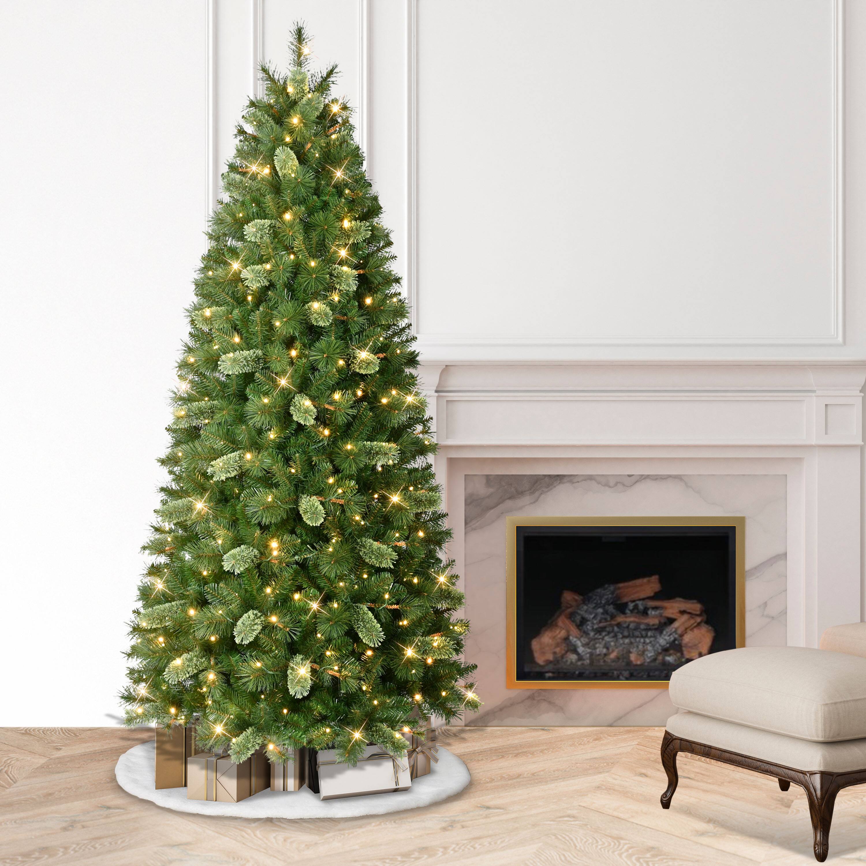 7.5ft. Pre-Lit Teton Pine Artificial Tree, Warm White LED Lights