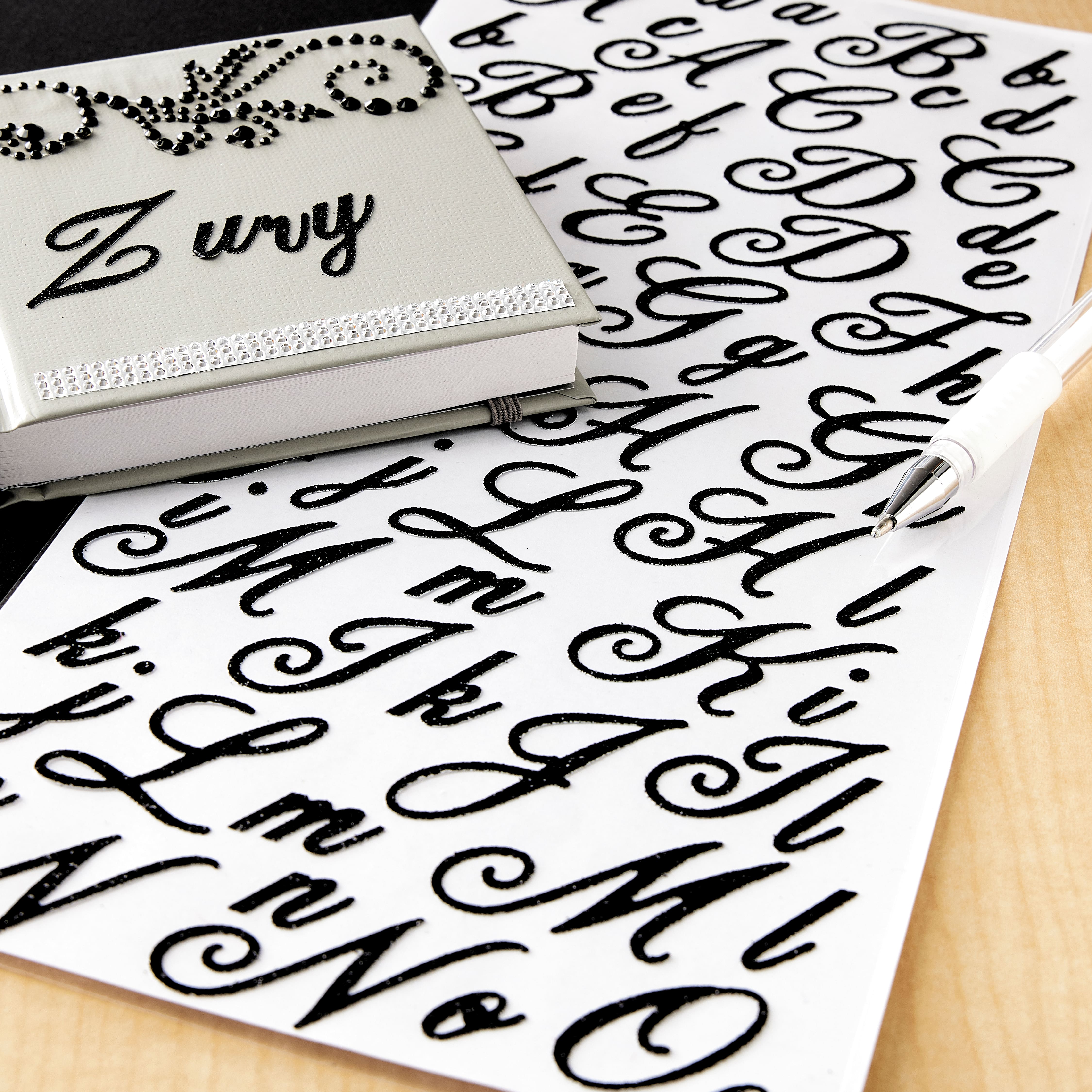 12 Pack: Flirty Glitter Alphabet Stickers by Recollections