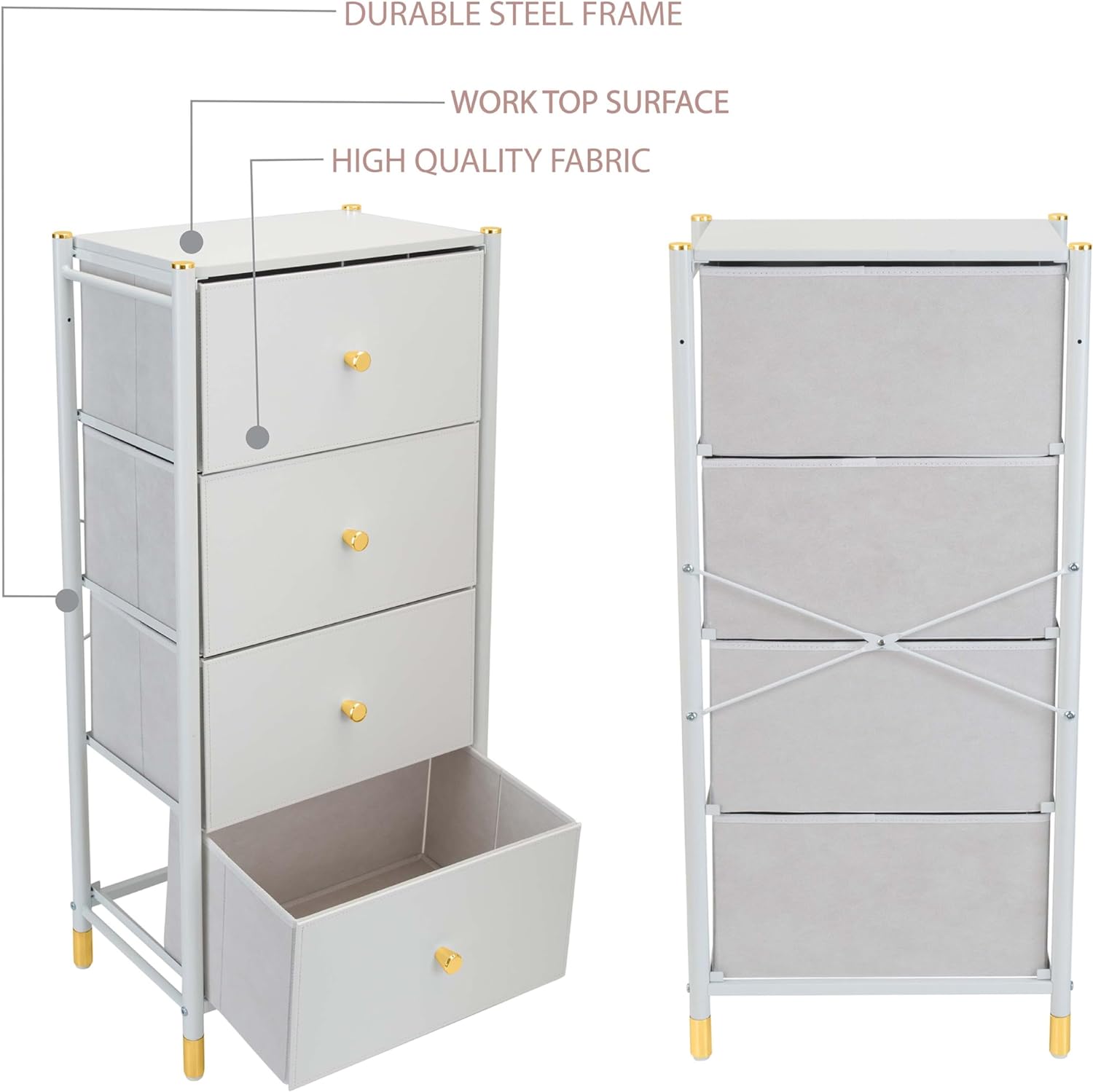 Simplify 4 Drawer Luxury Dresser