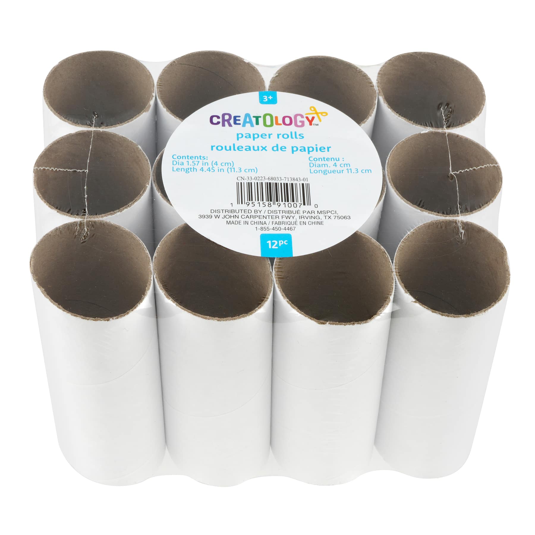 24 Packs: 12 ct. (288 total) White Paper Roll Tubes by Creatology™