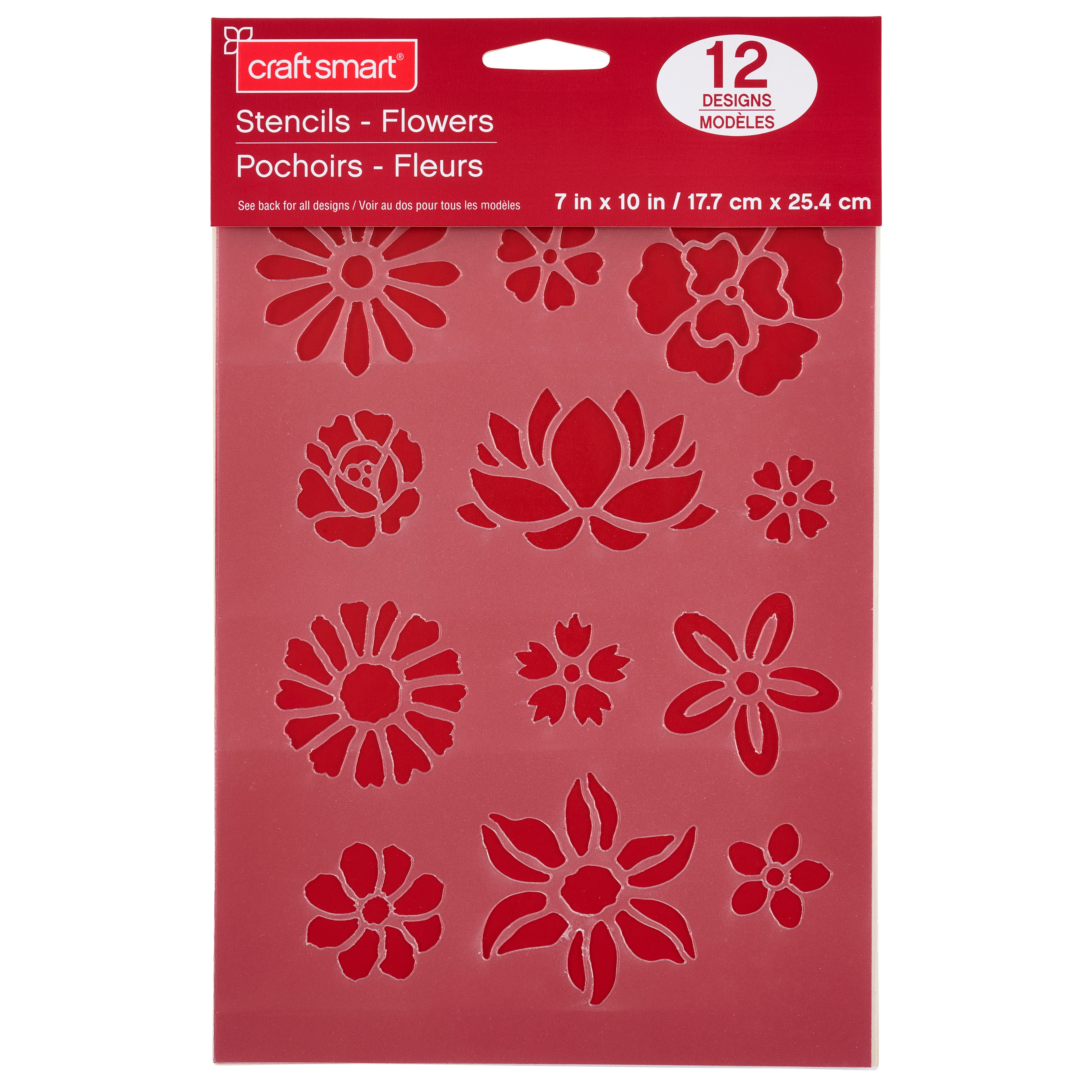 Flower Stencils, 7" x 10" by Craft Smart®