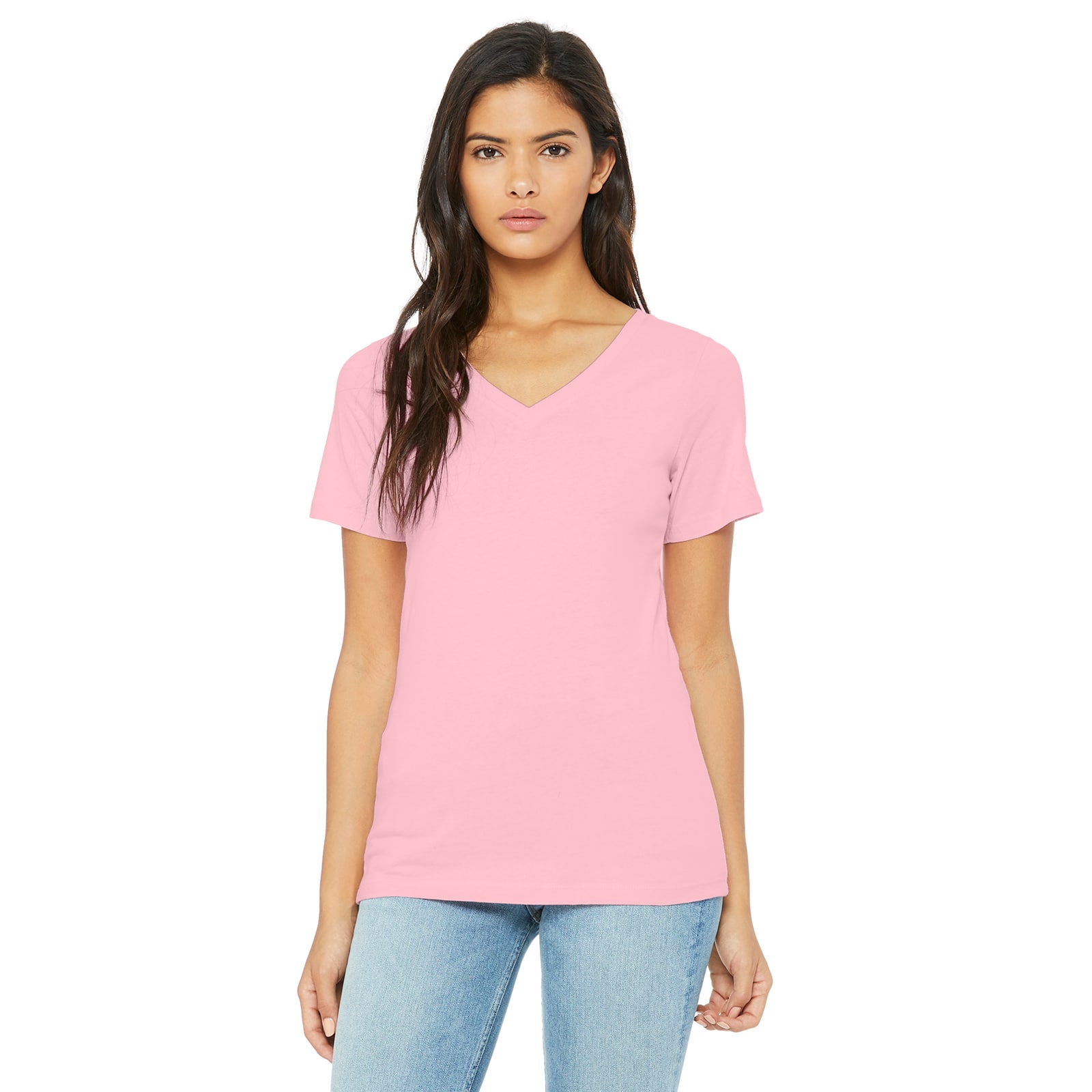 6 Pack: BELLA+CANVAS® Short Sleeve Women's V-Neck T-Shirt