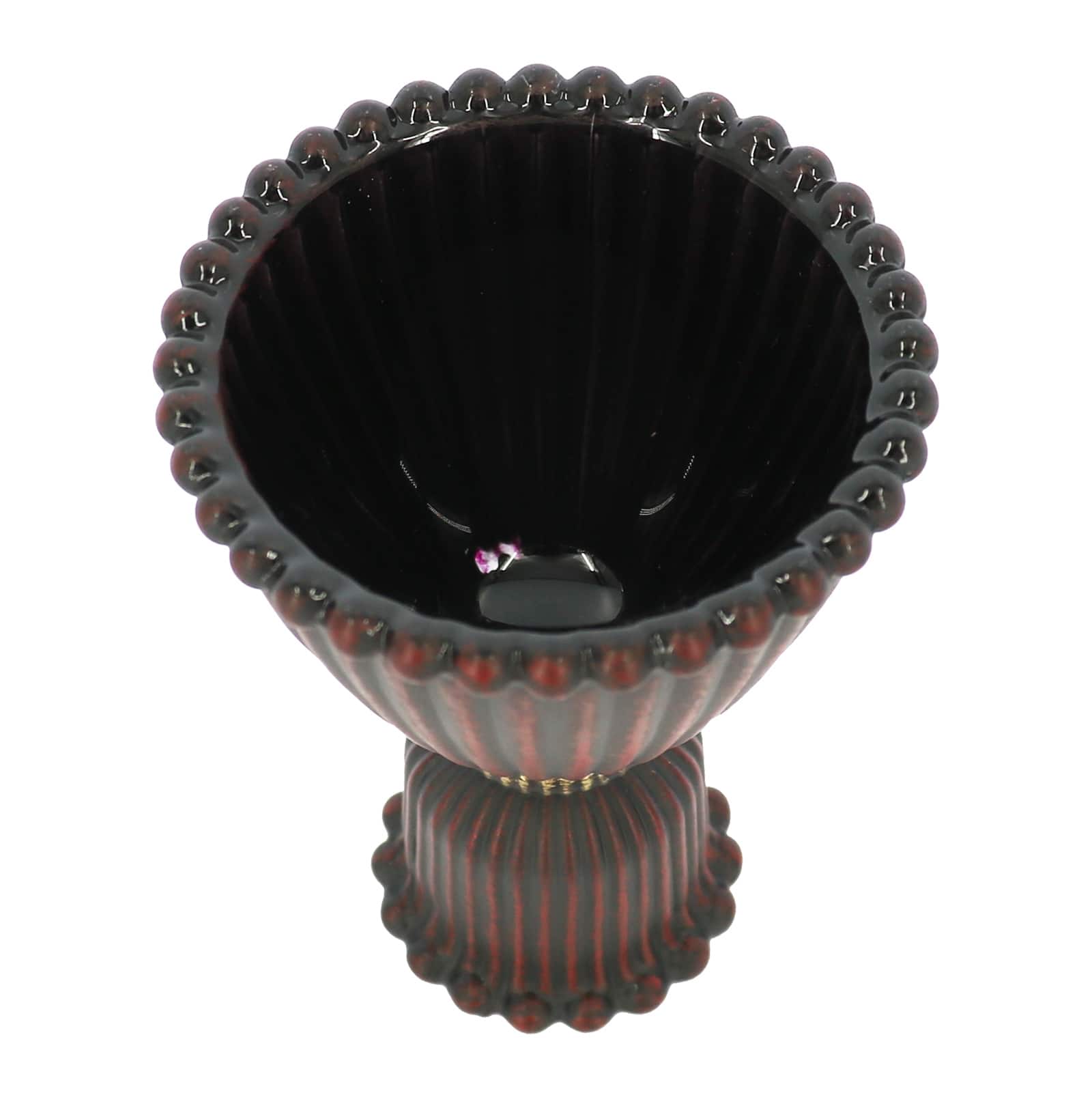 4" Dark Red Fluted Taper Candle Holder by Ashland®