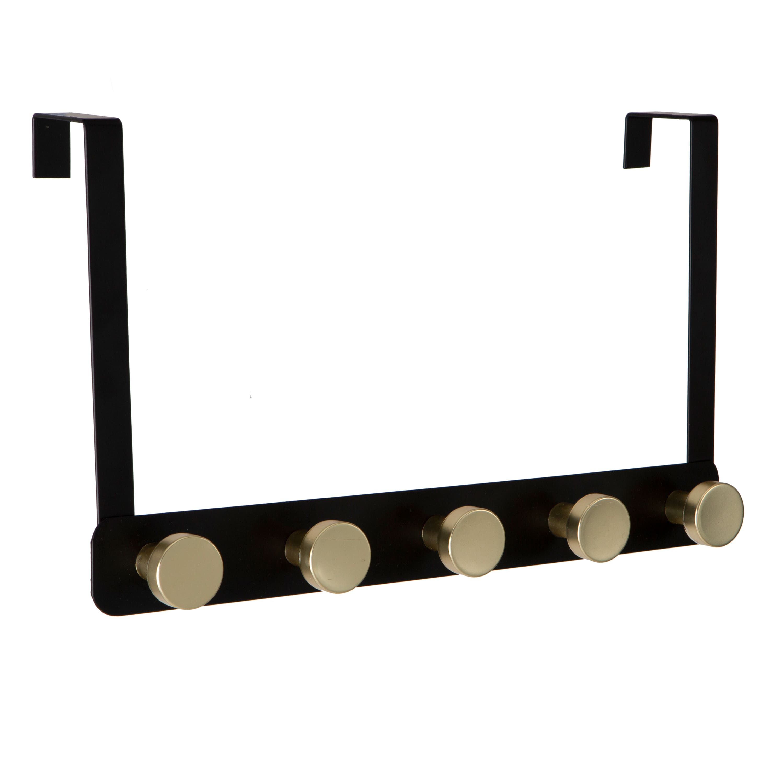 Elle Décor Black 5 Hook Over the Door Hook