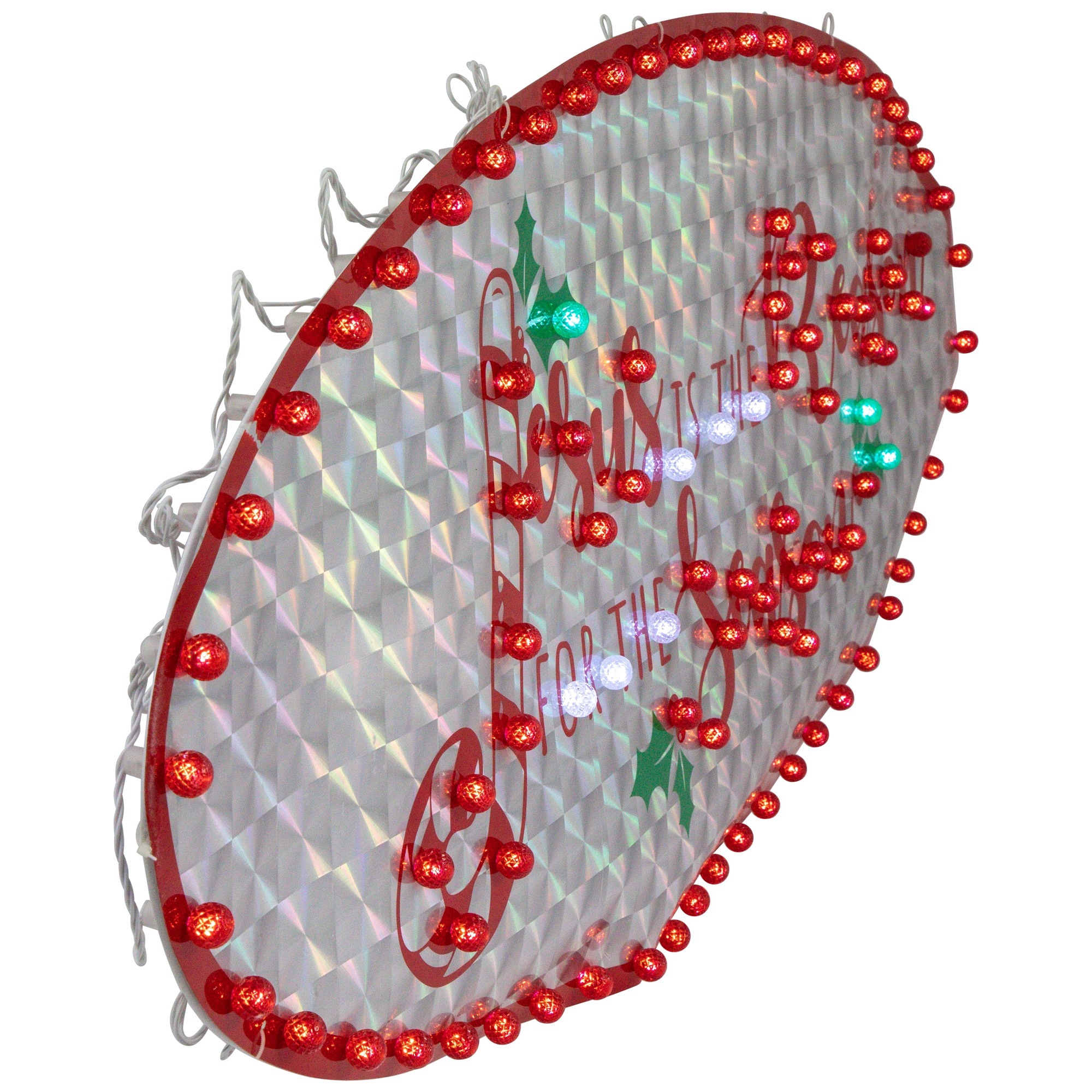 43" LED Holographic Merry Christmas Sign Outdoor Décor